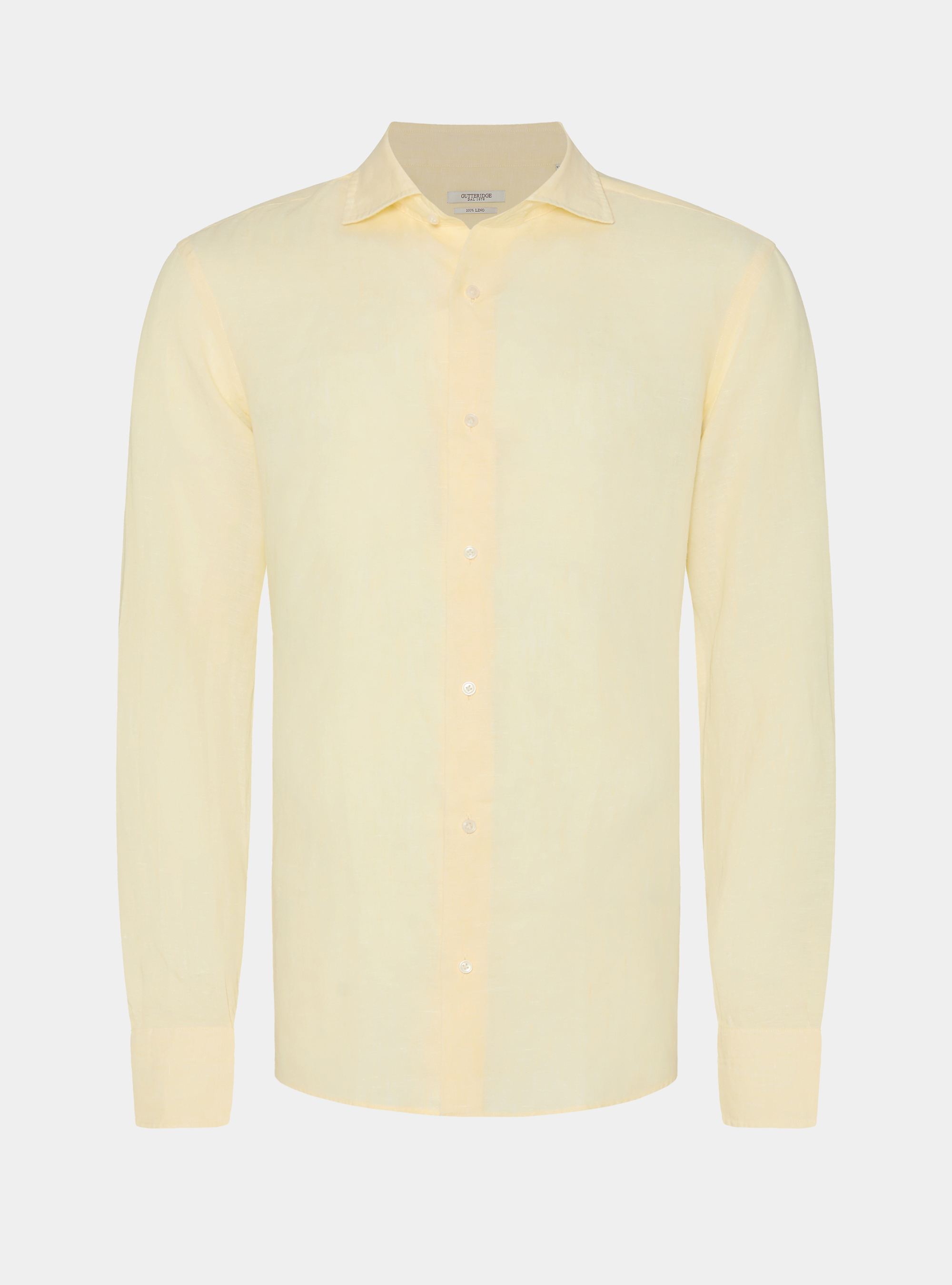 Hemd aus reinem Leinen, GIALLO CHIARO 0784C