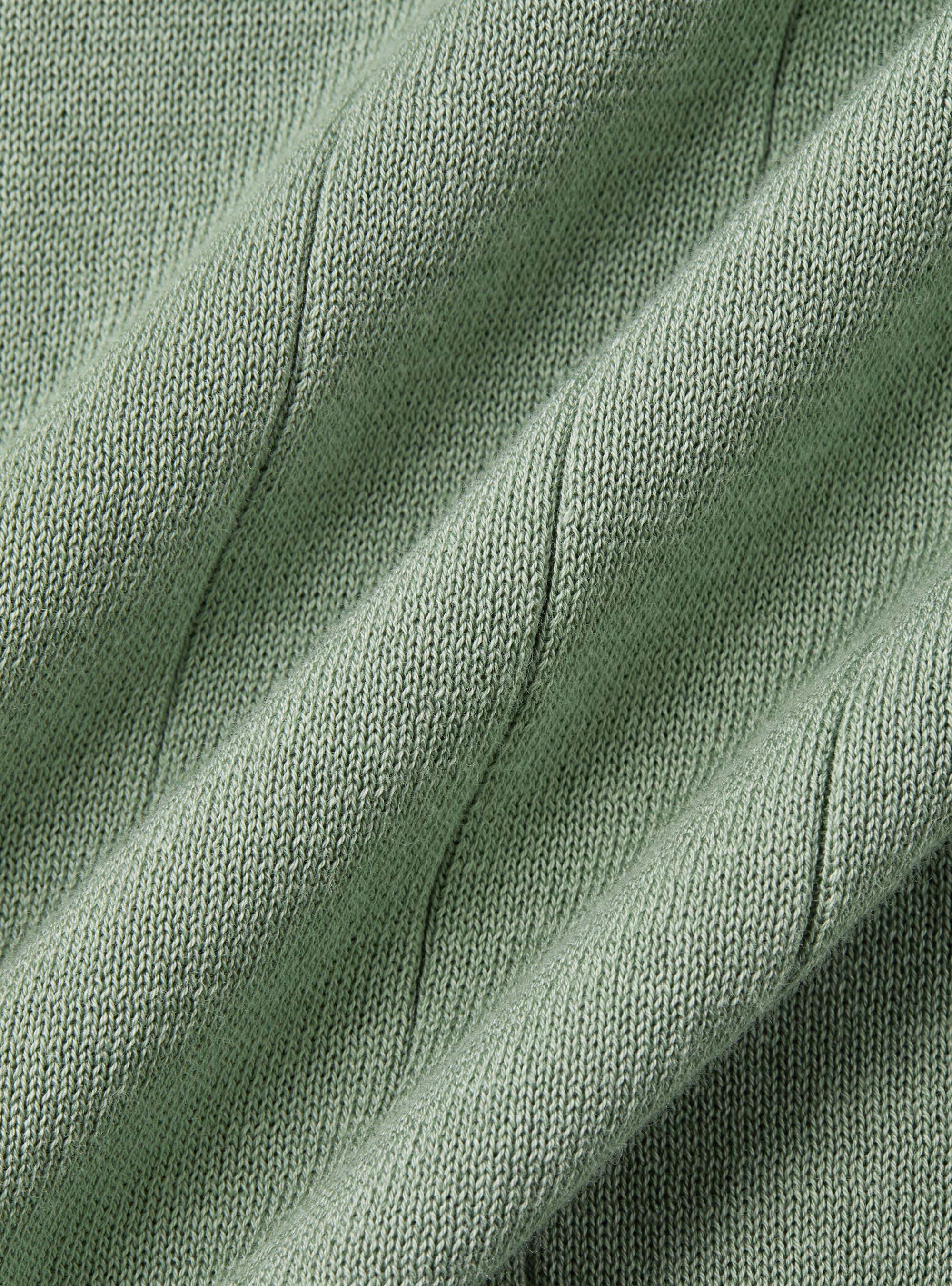 Pure cotton flat-ribbed sweater, SALVIA 0602C