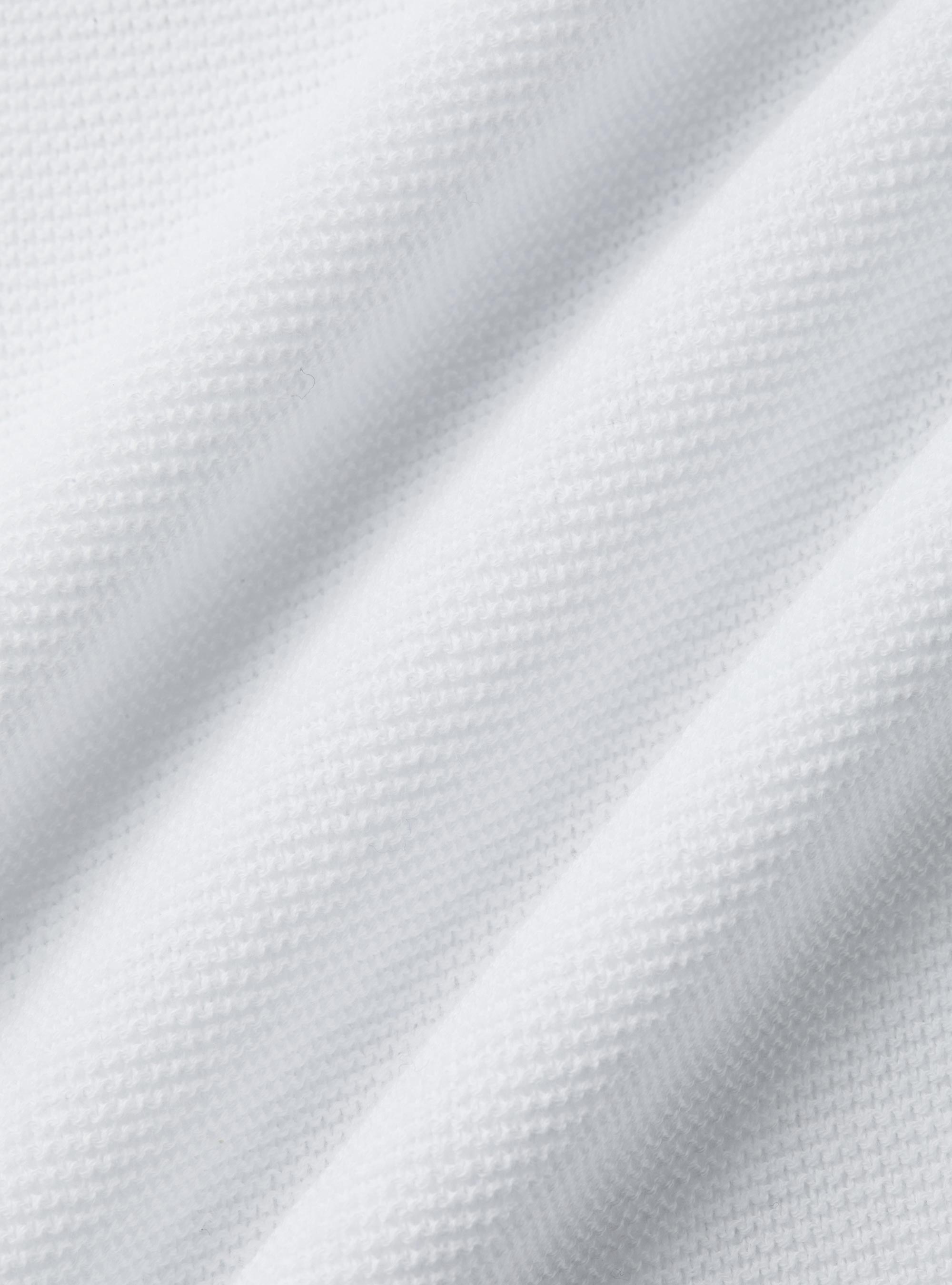 Knitted links polo shirt in extra-fine cotton, WHITE