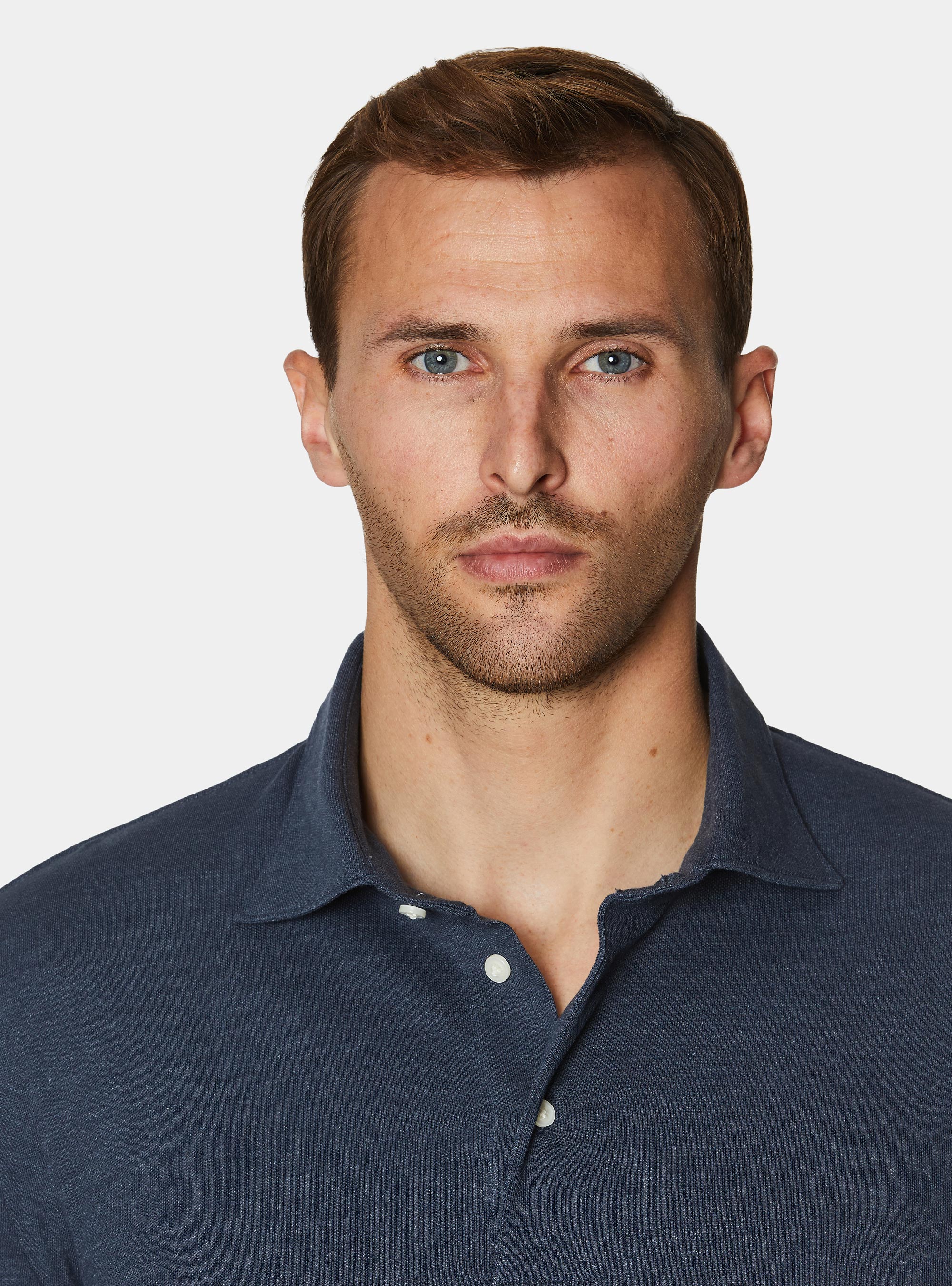 Polo de piqu&eacute; el&aacute;stico GT01, AZUL TINTA