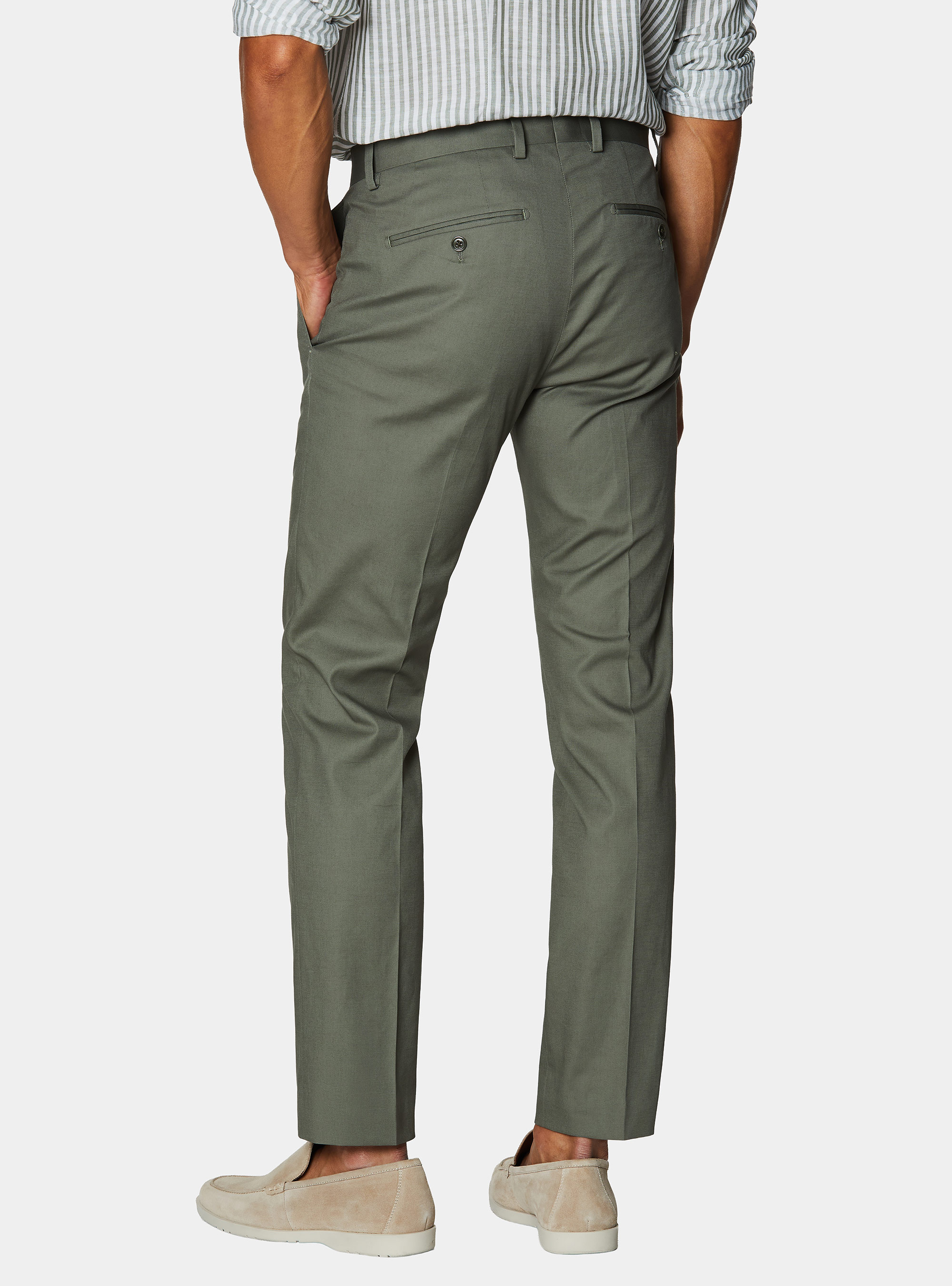 Cotton suit trousers, SALVIA 0602C