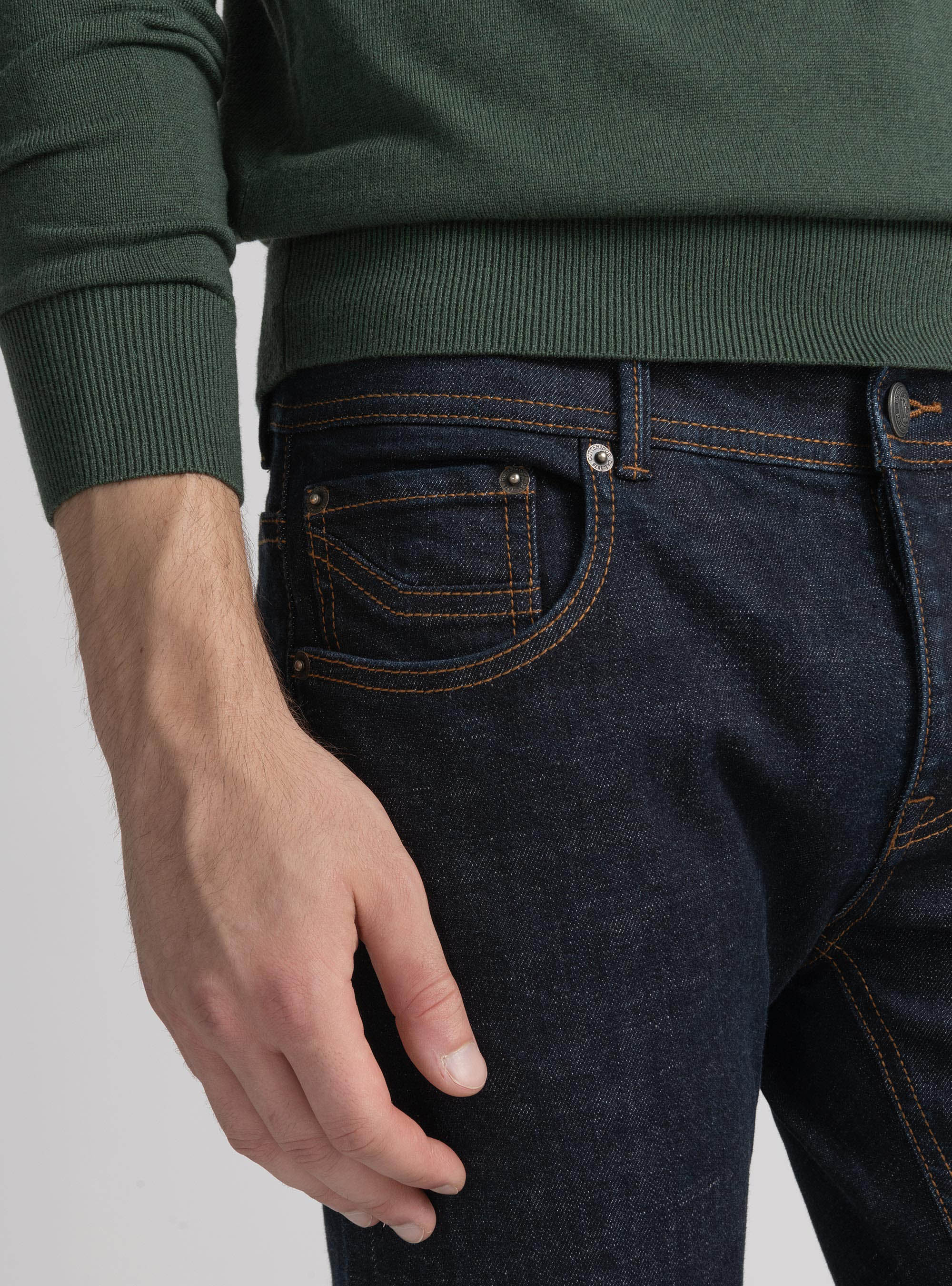 Denim rinse wash, NAVY BLUE