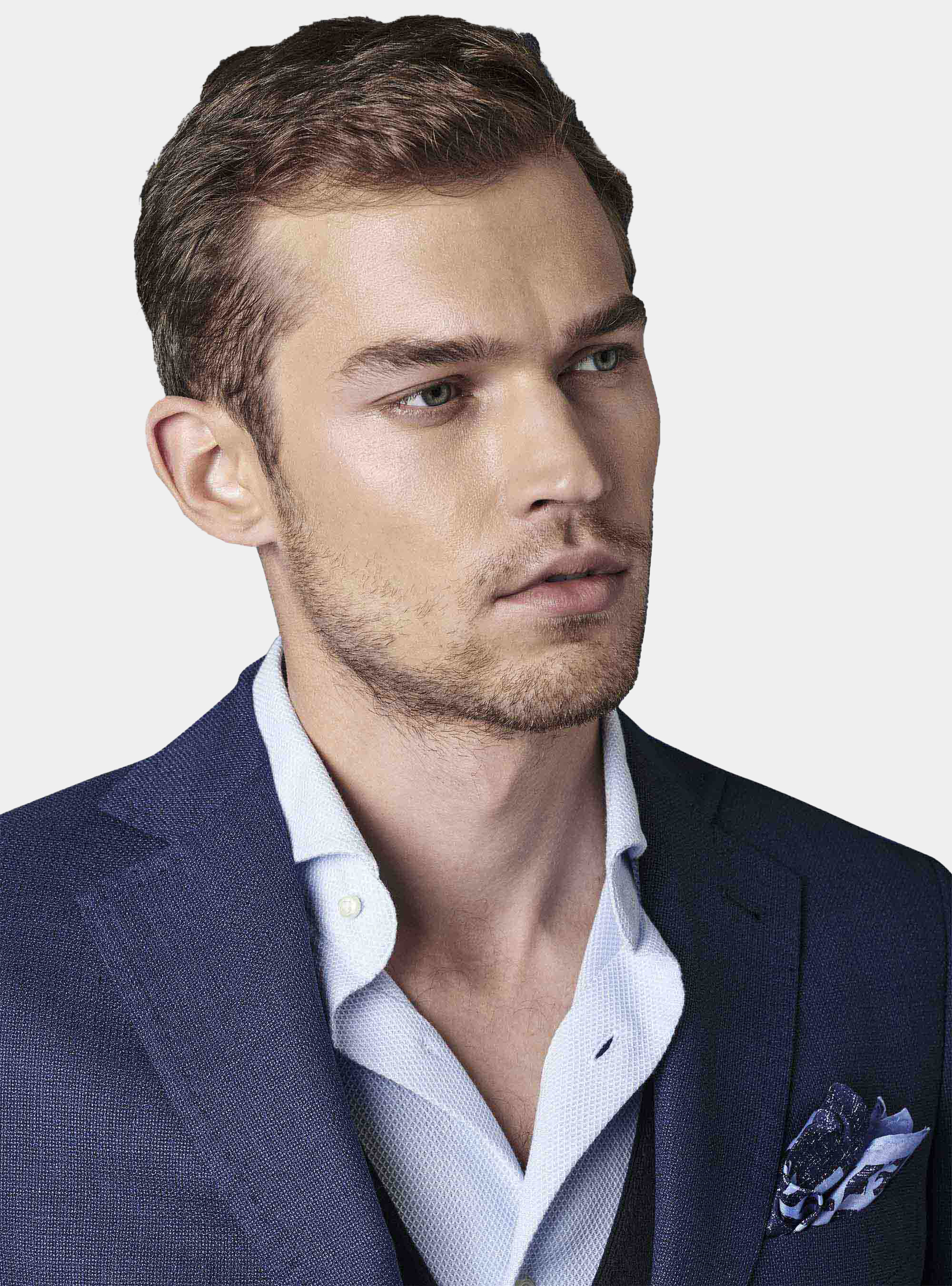 Micro-textured pure wool blazer, BASALT