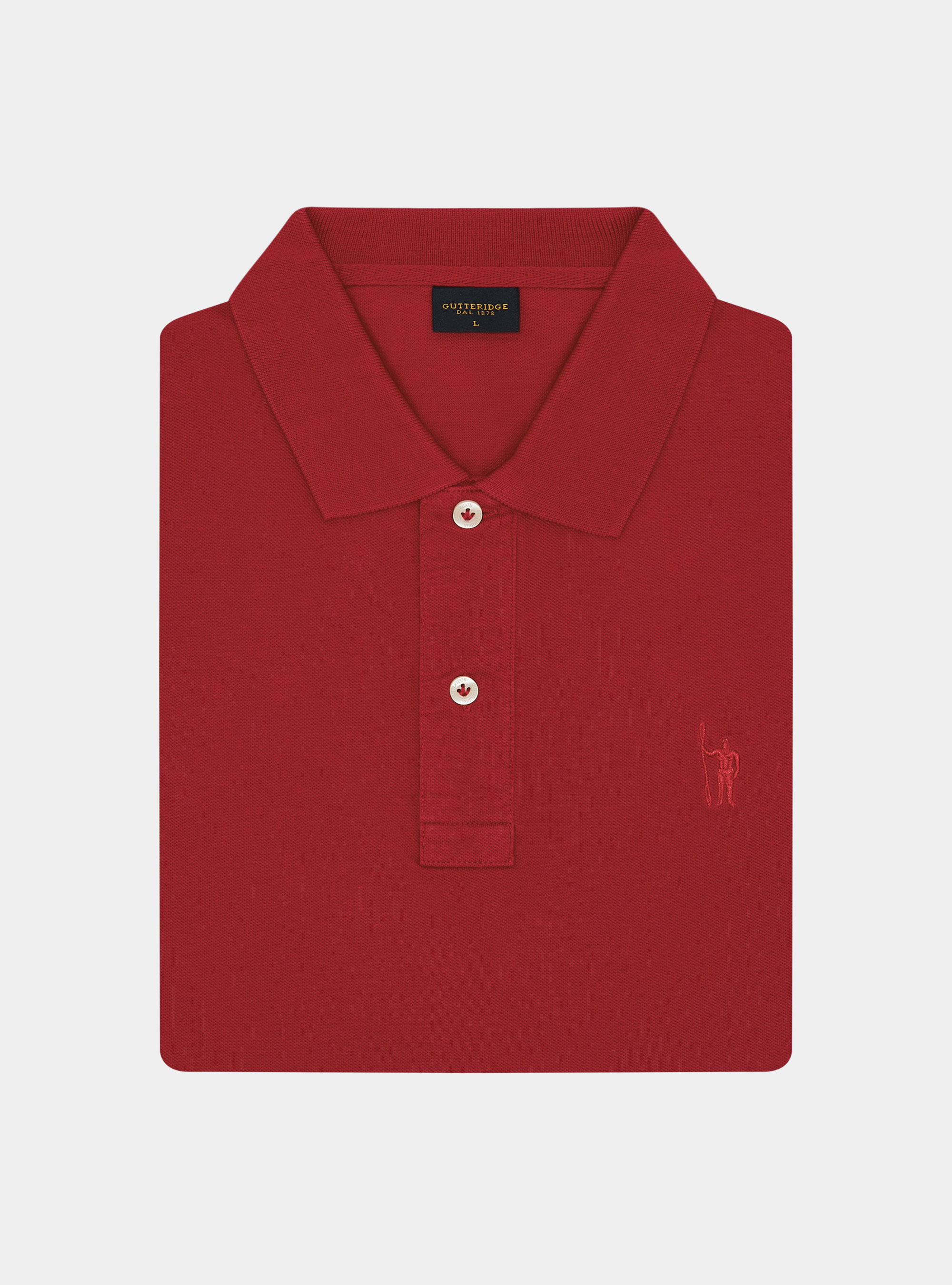 Polo classica in piquet, ROSSO