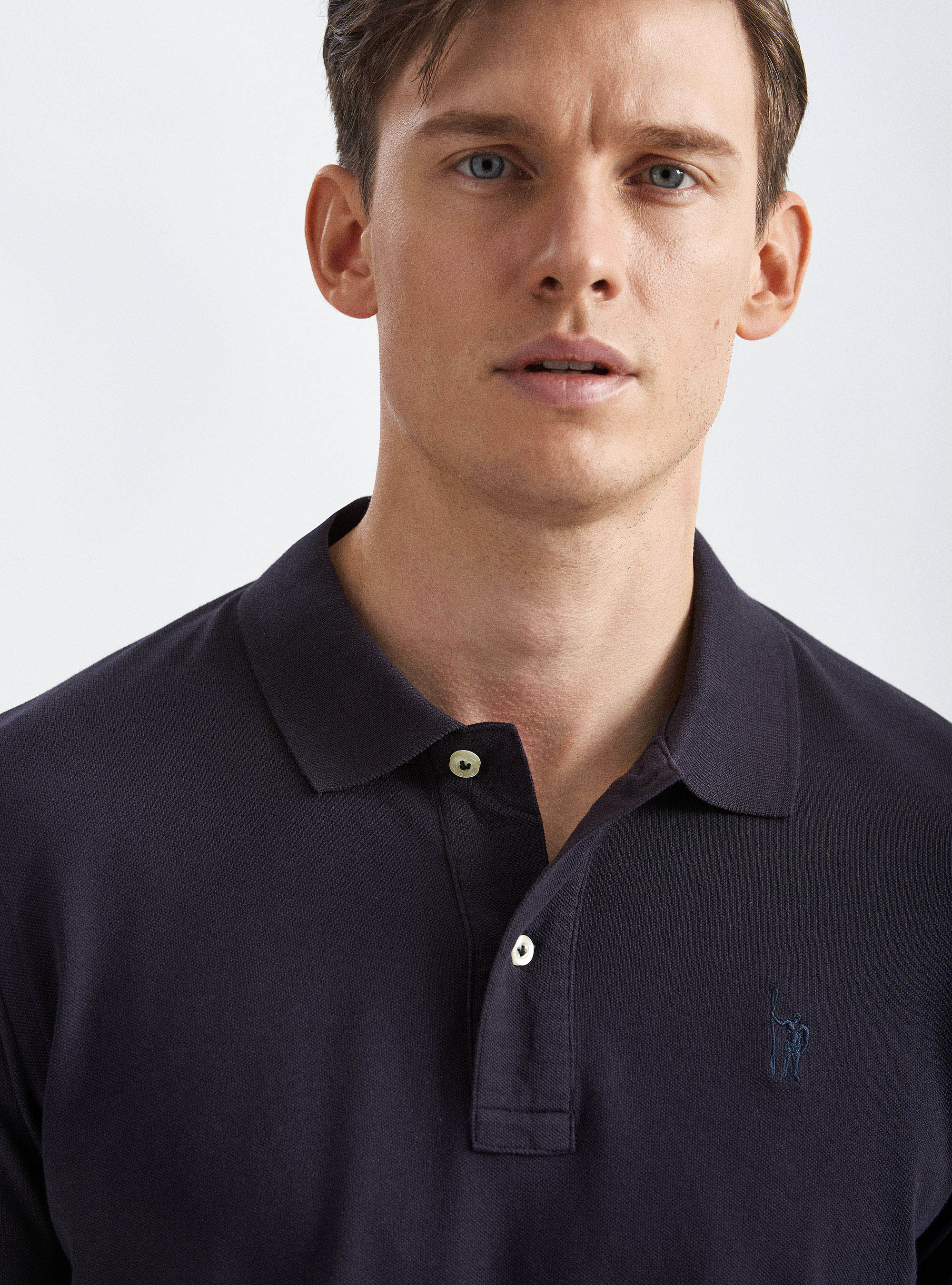 Klassisches Piqu&eacute;-Poloshirt, NAVY 0218C