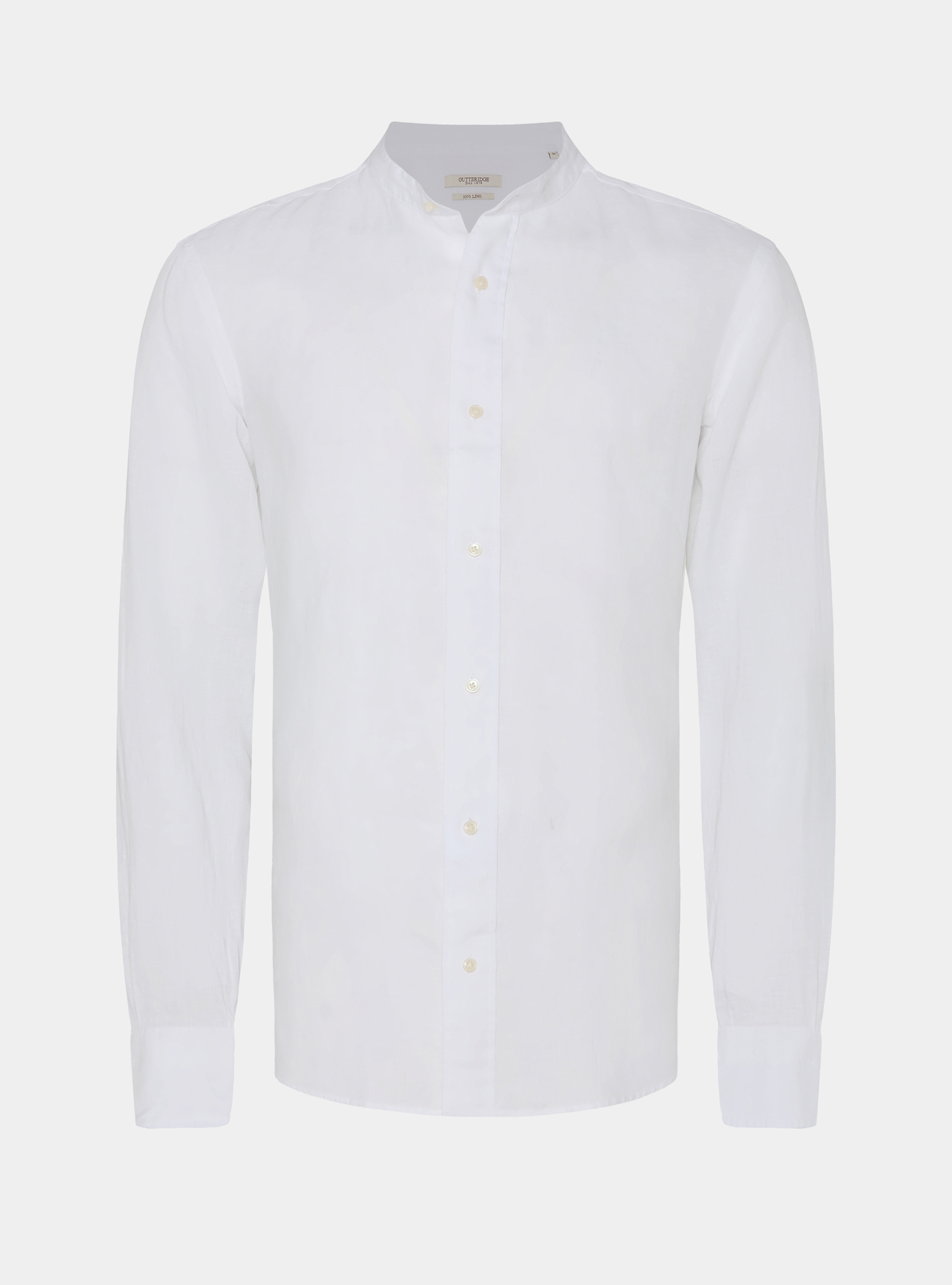 Korean shirt in pure linen, WHITE