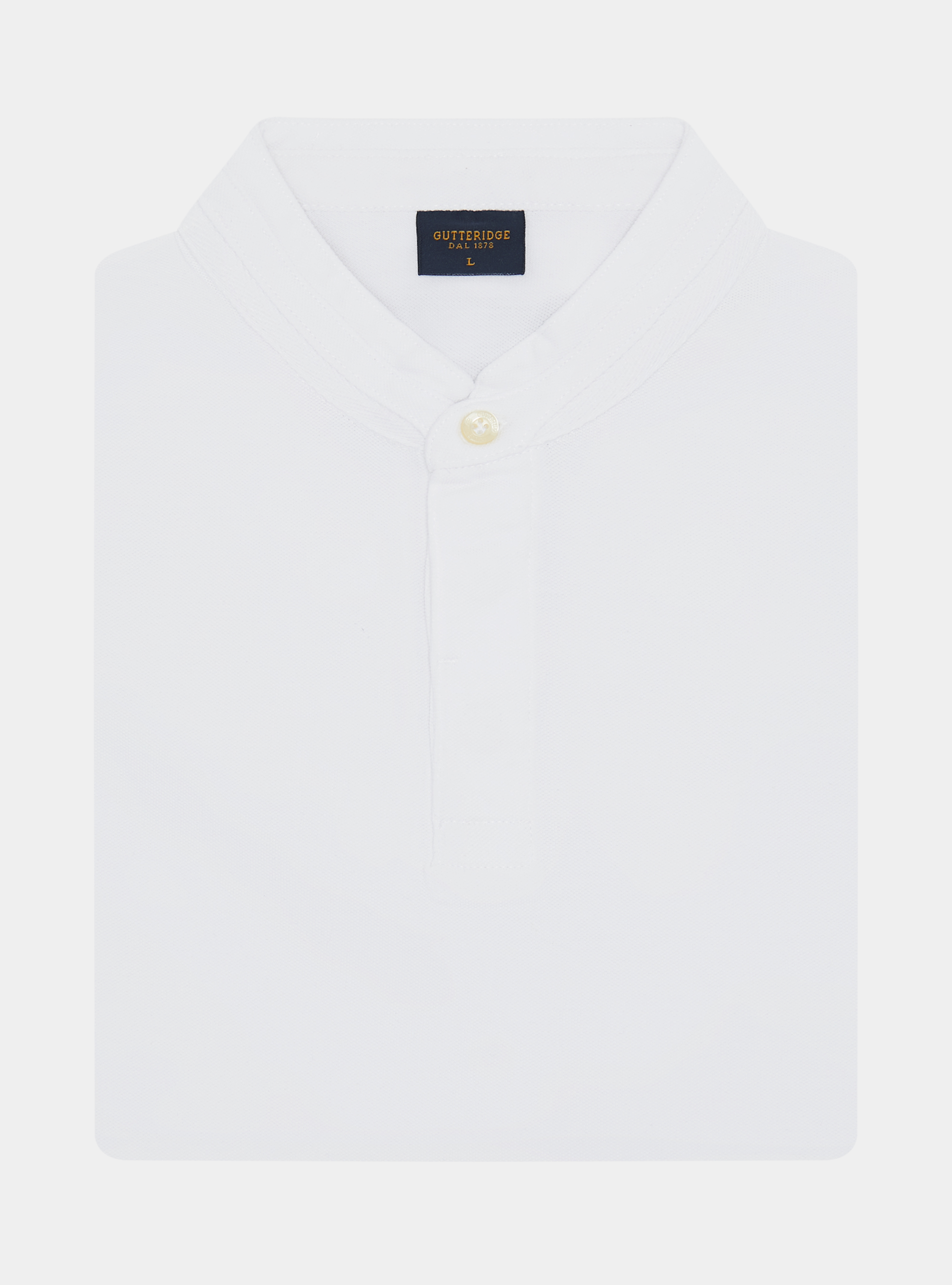 Polo de piqu&eacute; coreano, BLANCO