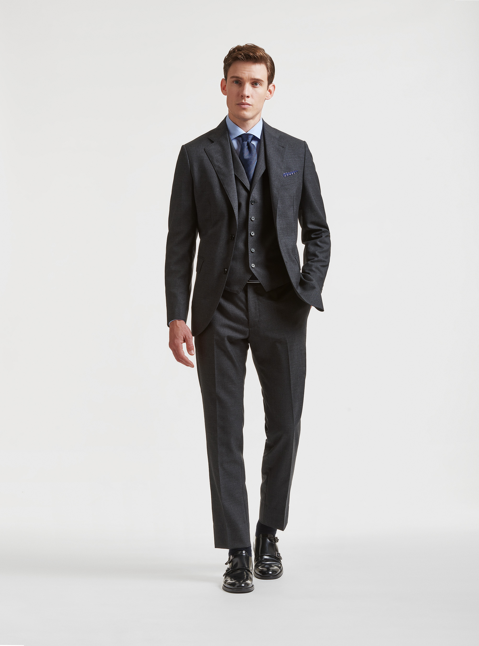 Anzugjacke aus reiner Wolle Vitale Barberis Canonico, ASFALTO 0115C