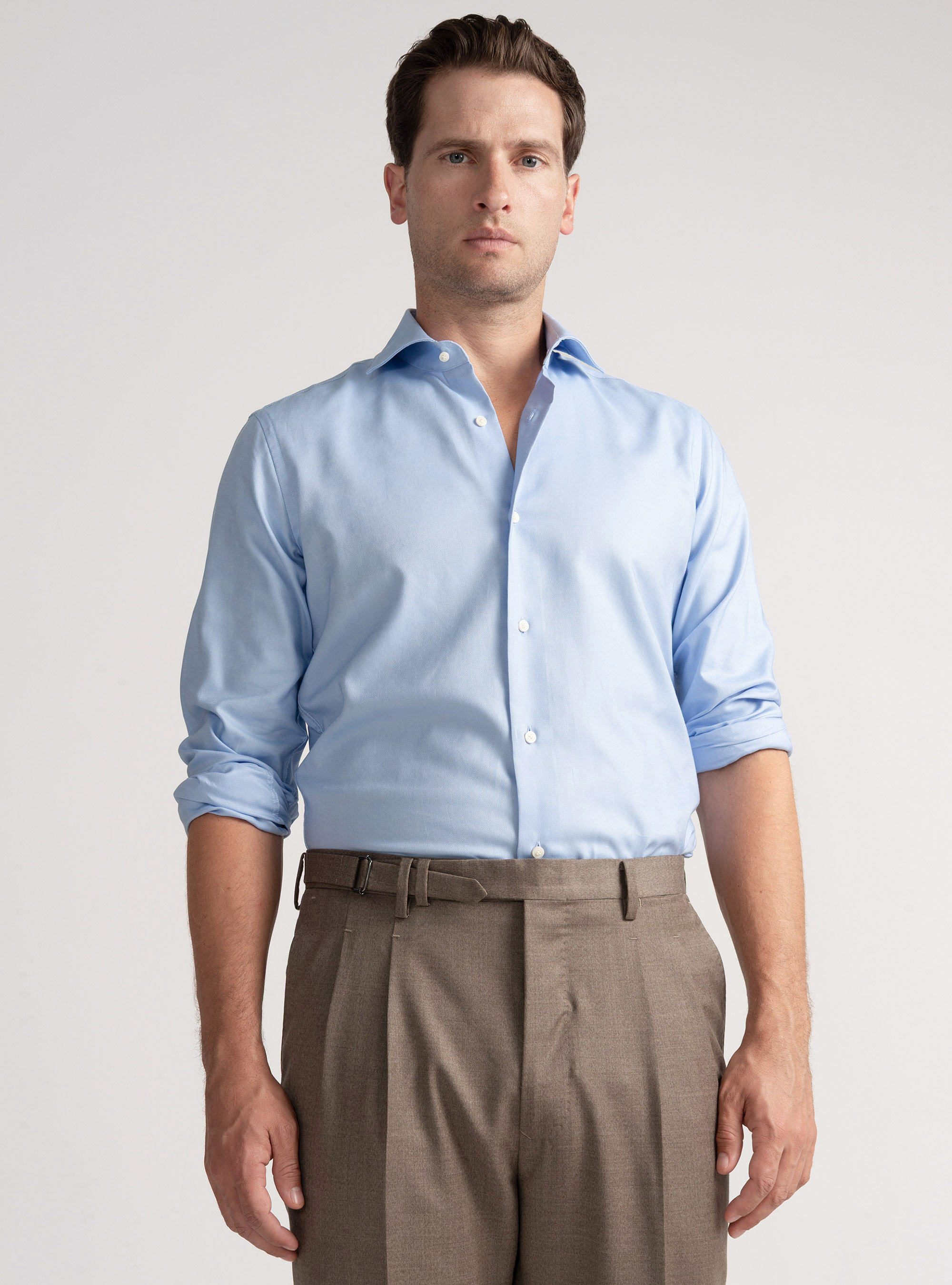 Camicia in cotone oxford, AZZURRO