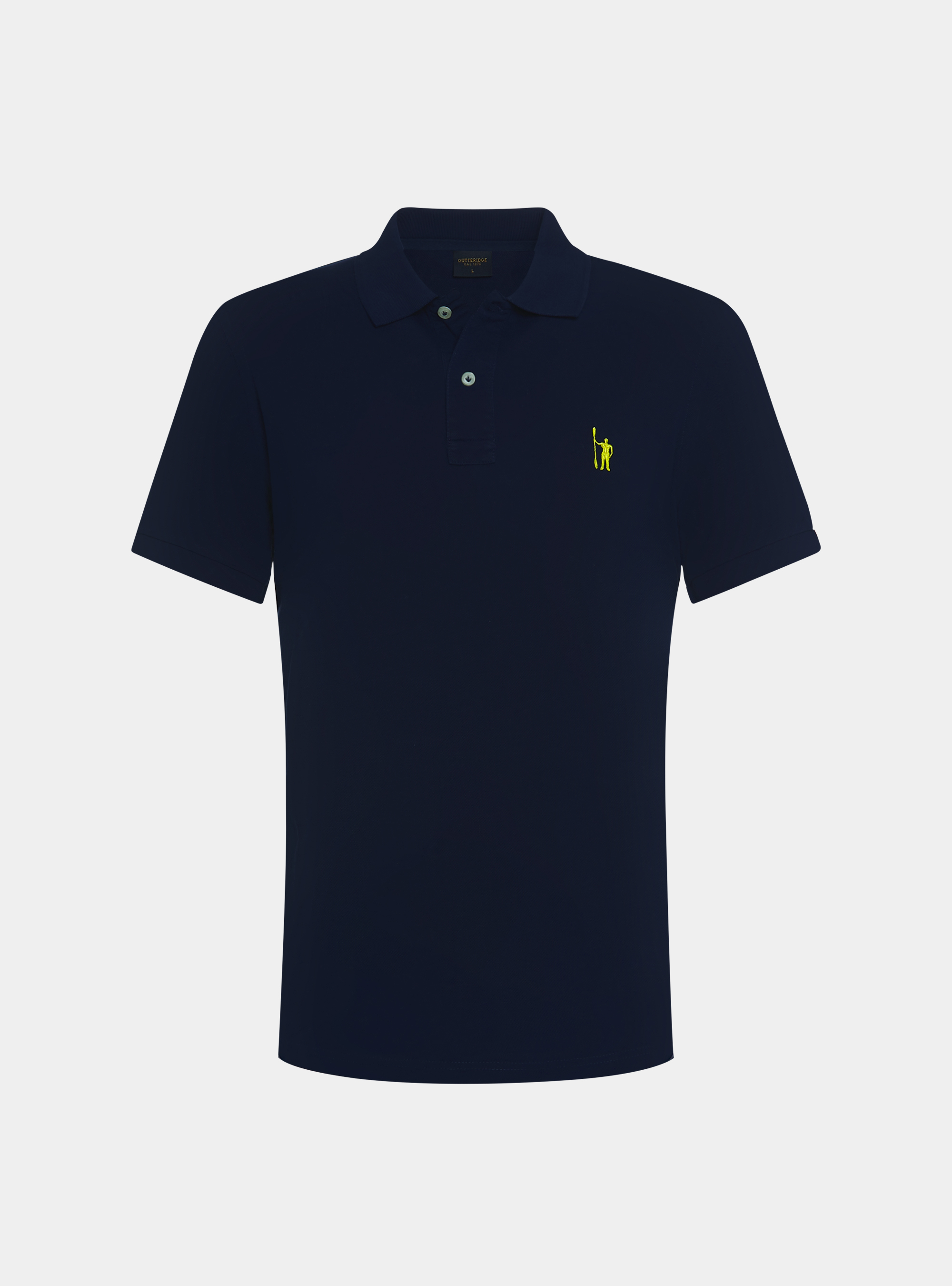 Piqu&eacute; polo shirt with embroidery, BLUE