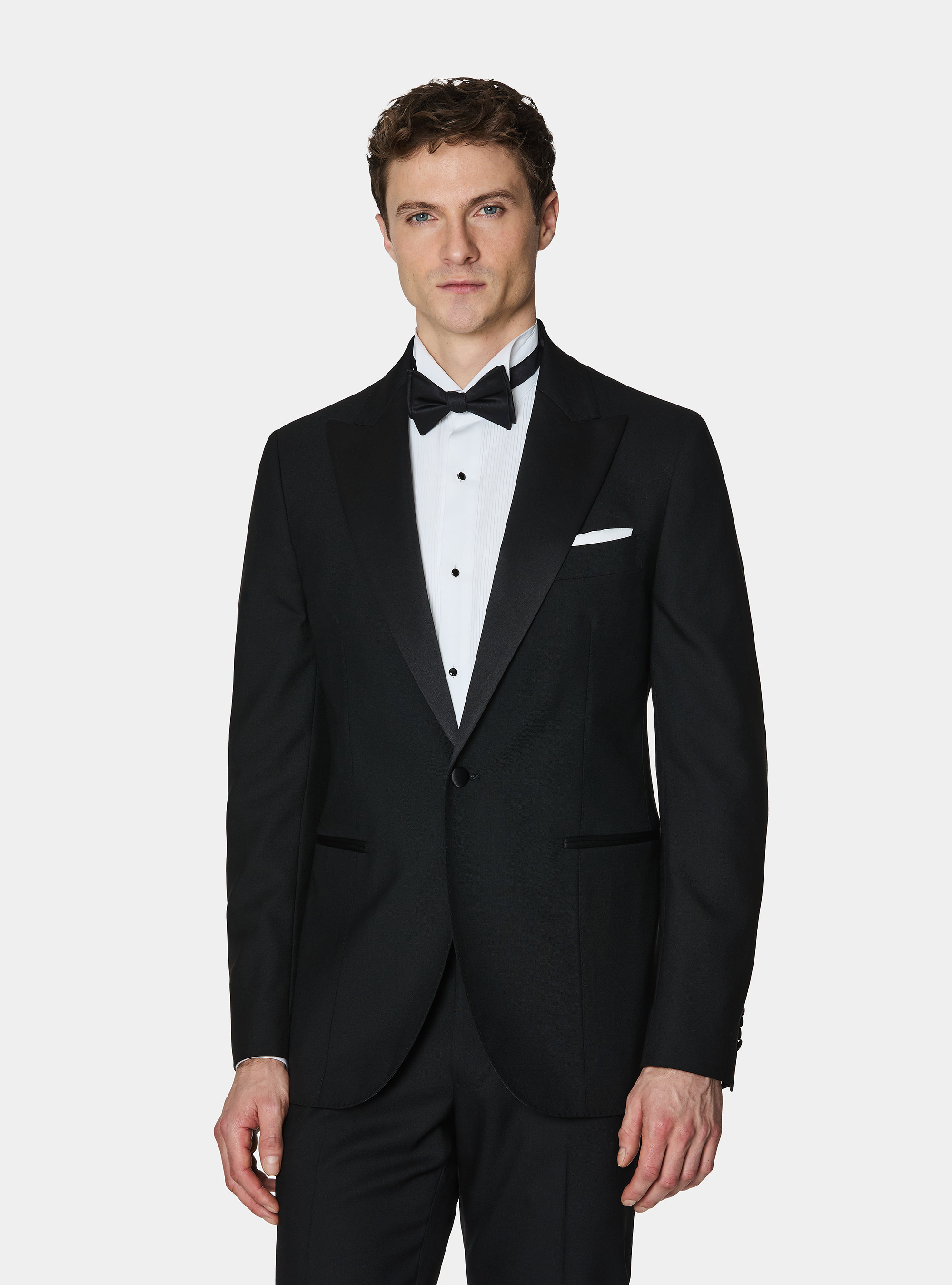 Vitale Barberis Canonico wool tuxedo blazer, BLACK