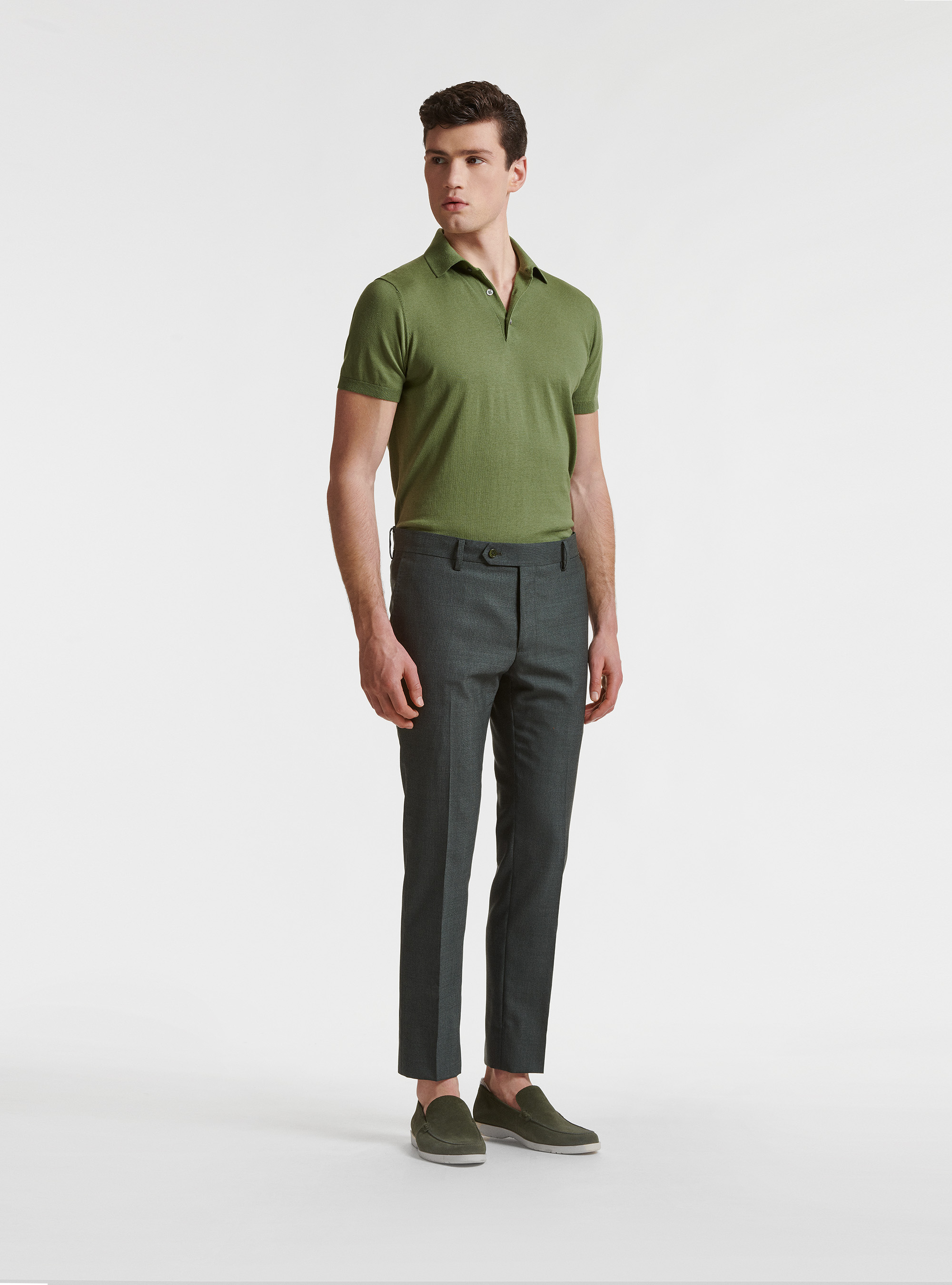 Pure wool suit trousers Vitale Barberis Canonico, GREEN