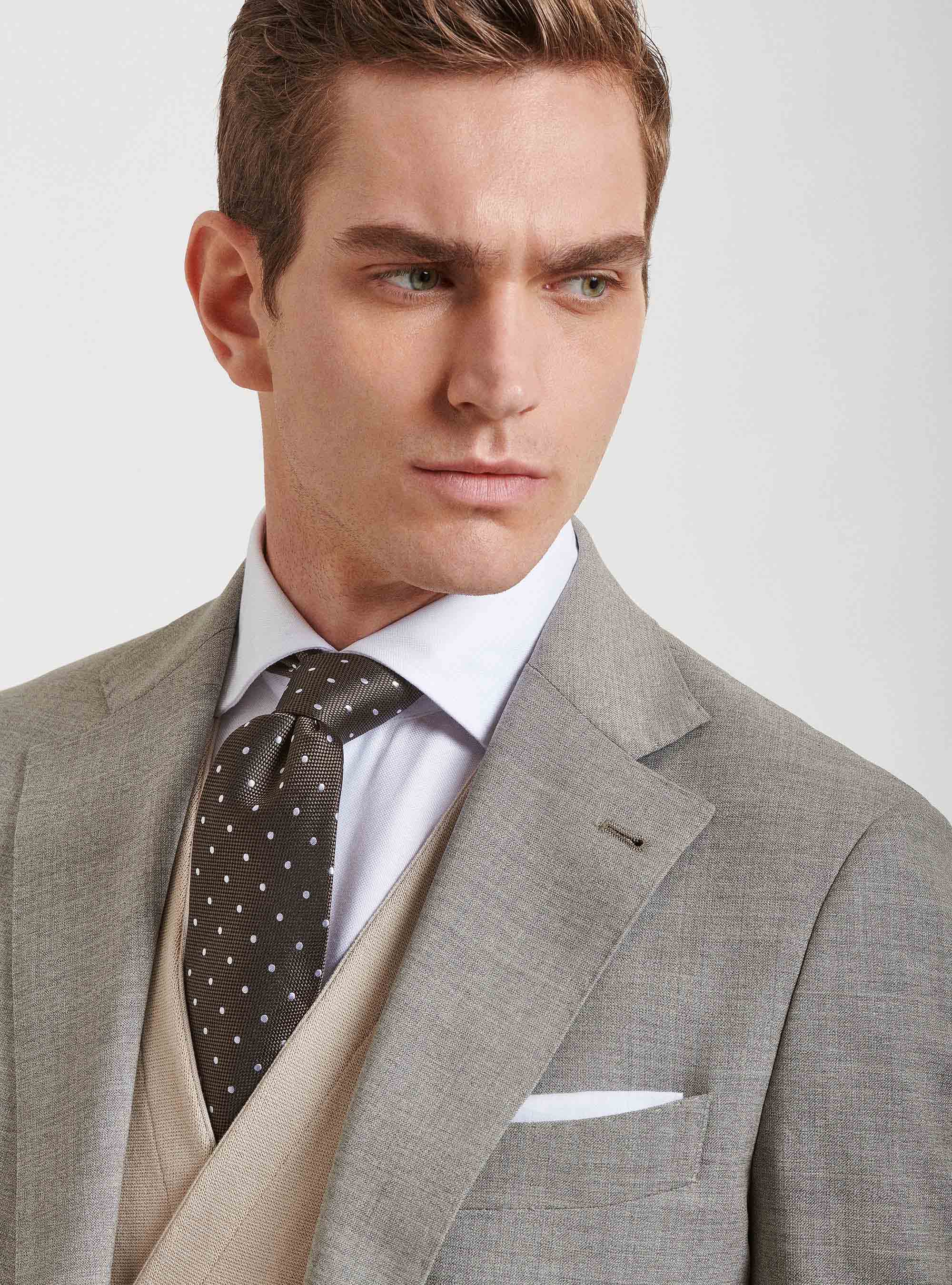 Giacca per abito in pura lana Vitale Barberis Canonico, ECRU