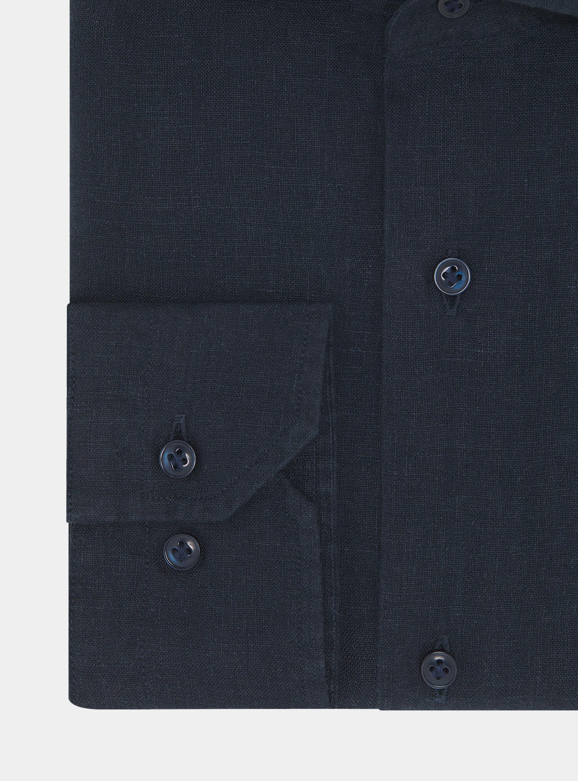 Camicia in puro lino, BLU NAVY