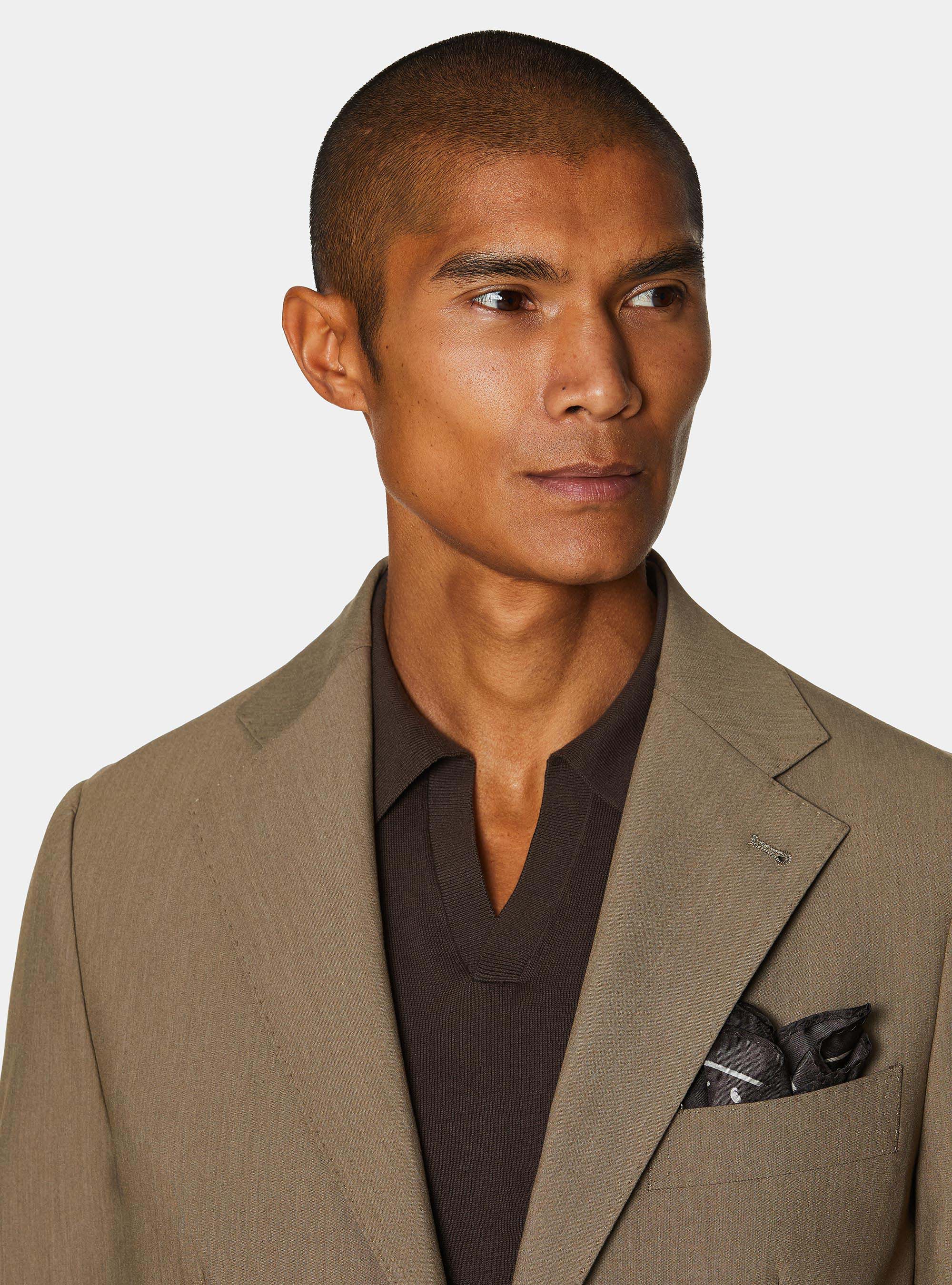 Slim fit suit blazer, MUD