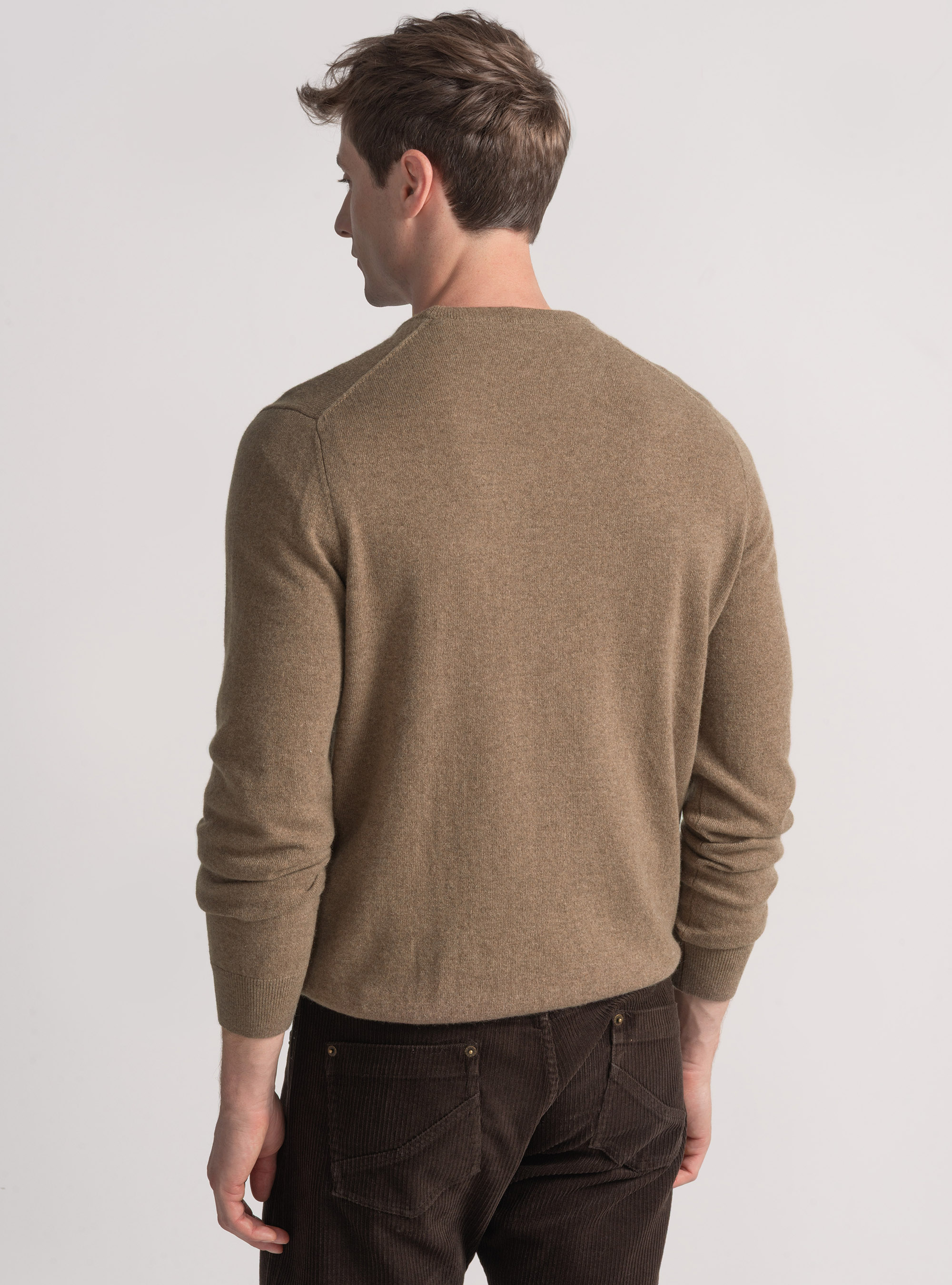 Cashmere crew-neck sweater, MUD