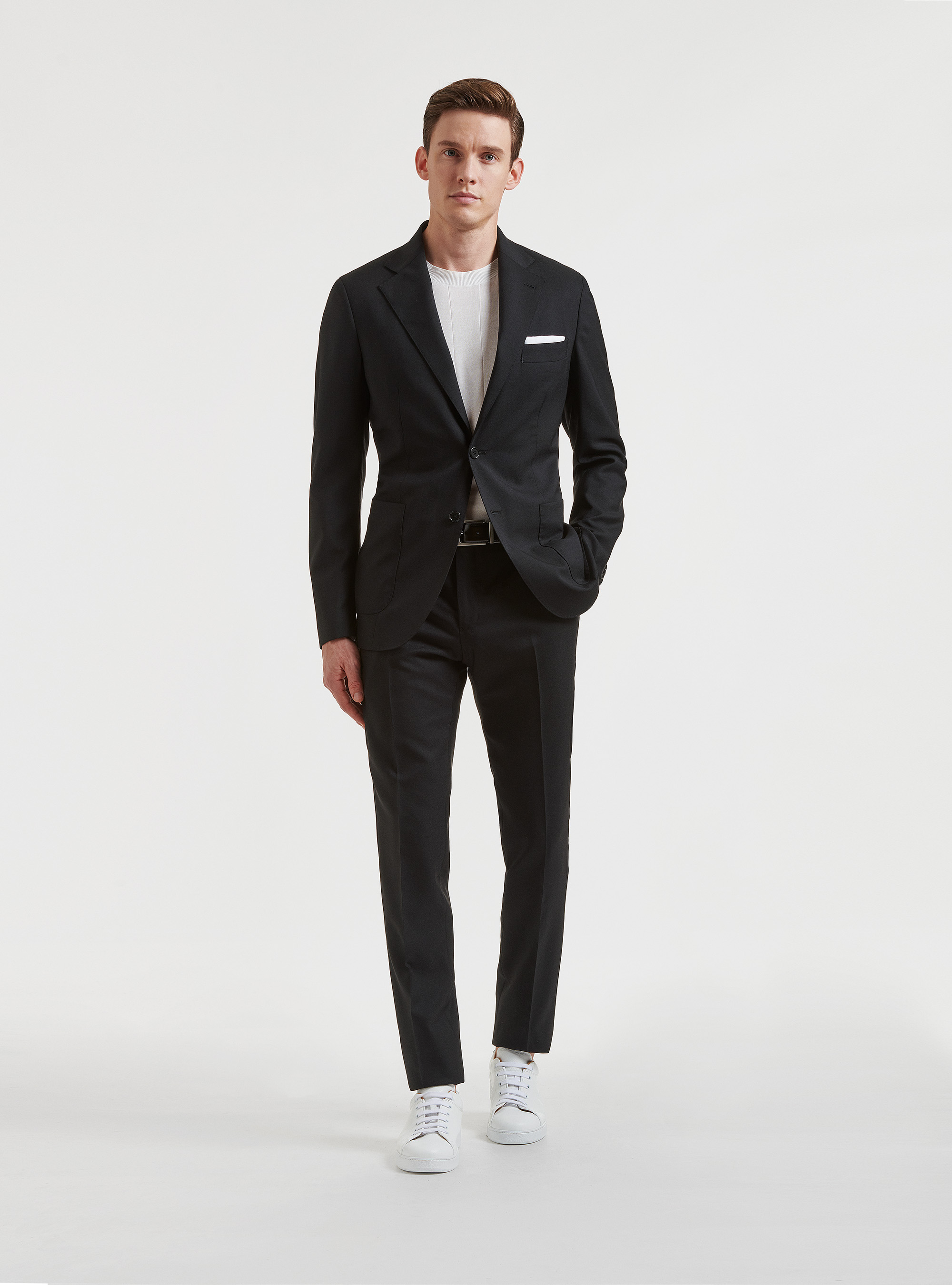 Giacca per abito in pura lana Vitale Barberis Canonico, NERO