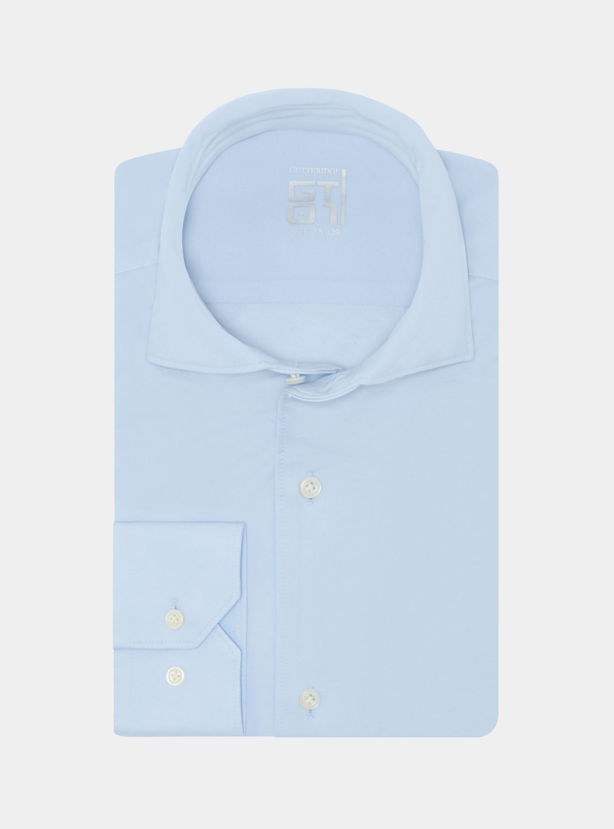Camicia in jersey di misto cotone, AZZURRO