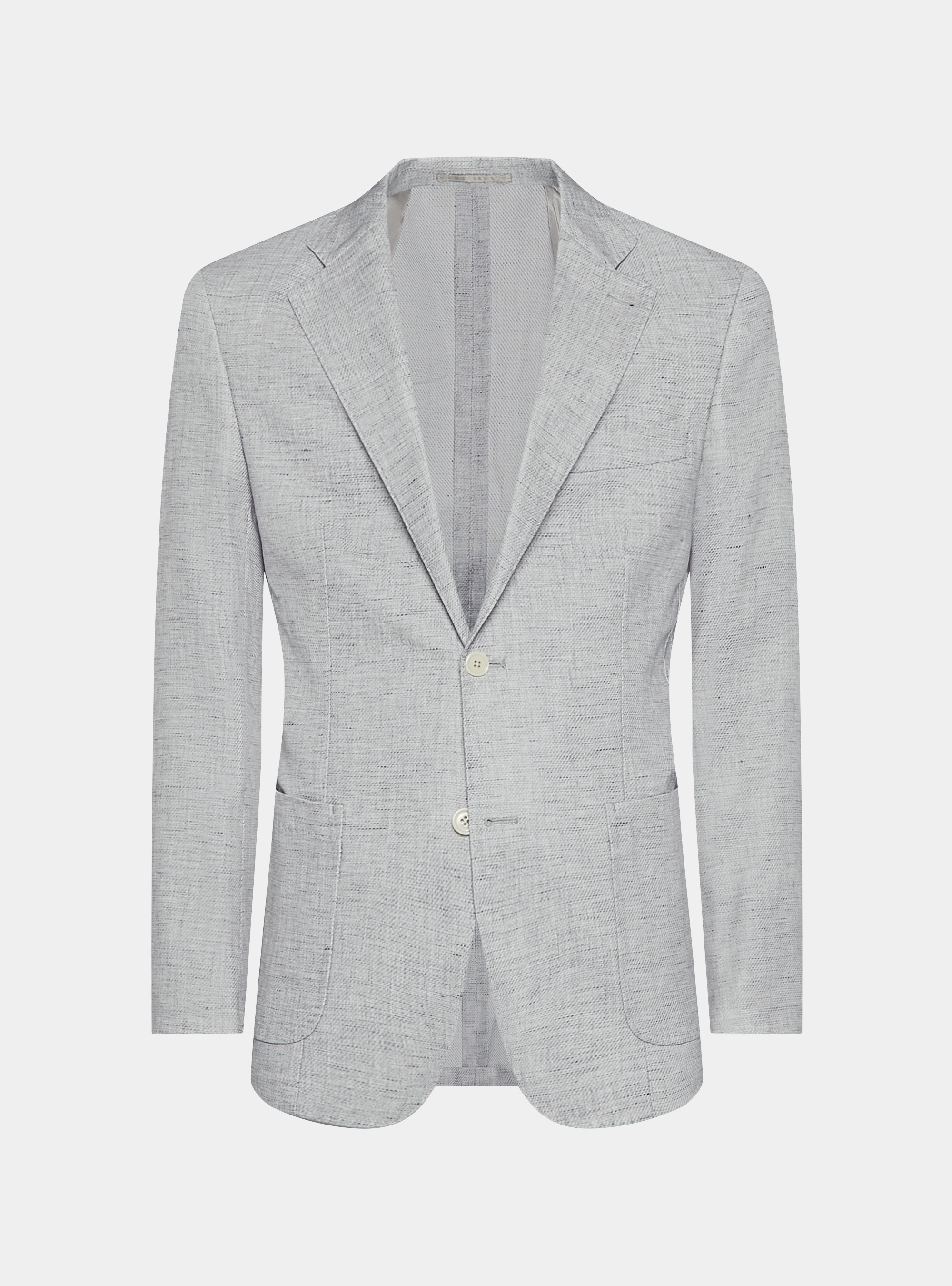 Giacca in misto lino e cotone, GRIGIO CHIARO 0256C
