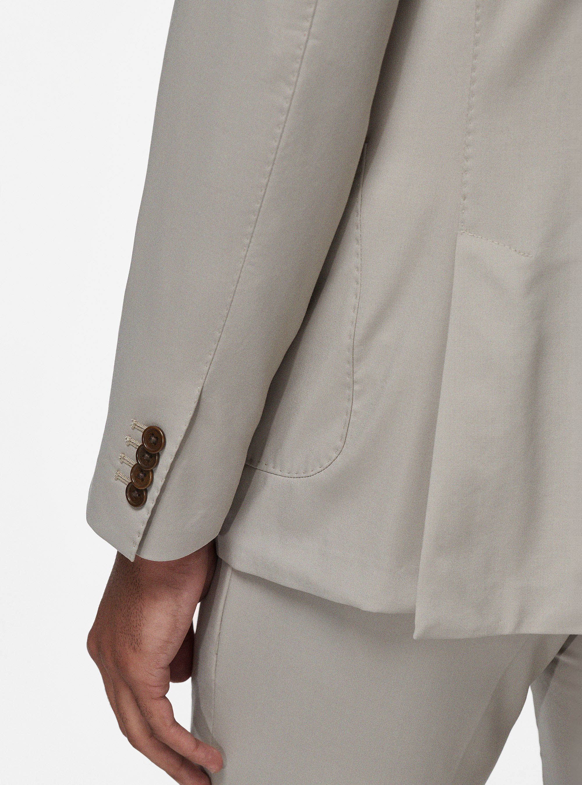 Pure 110's superfine wool blazer, SAND