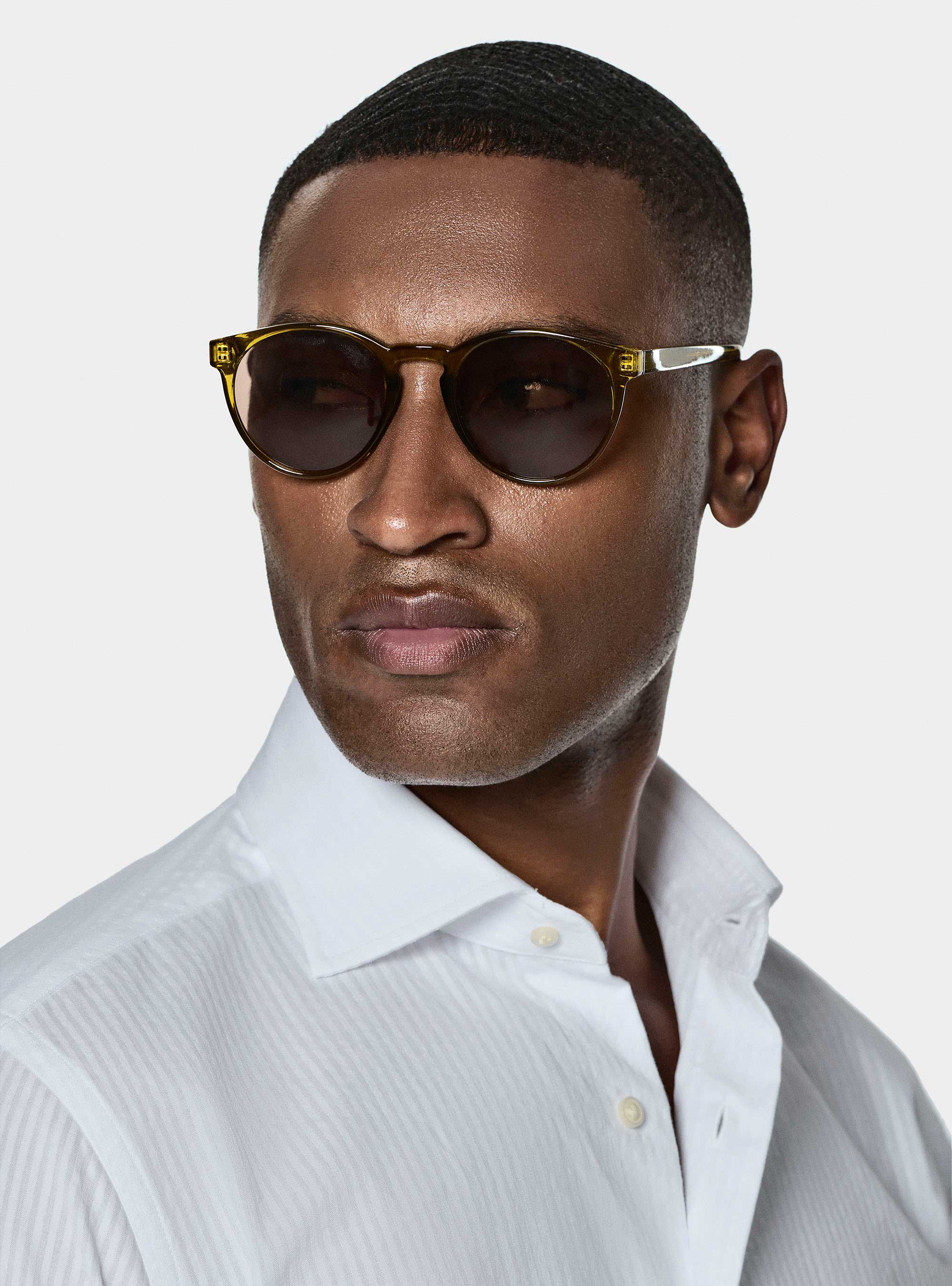 Pure cotton seersucker shirt, WHITE