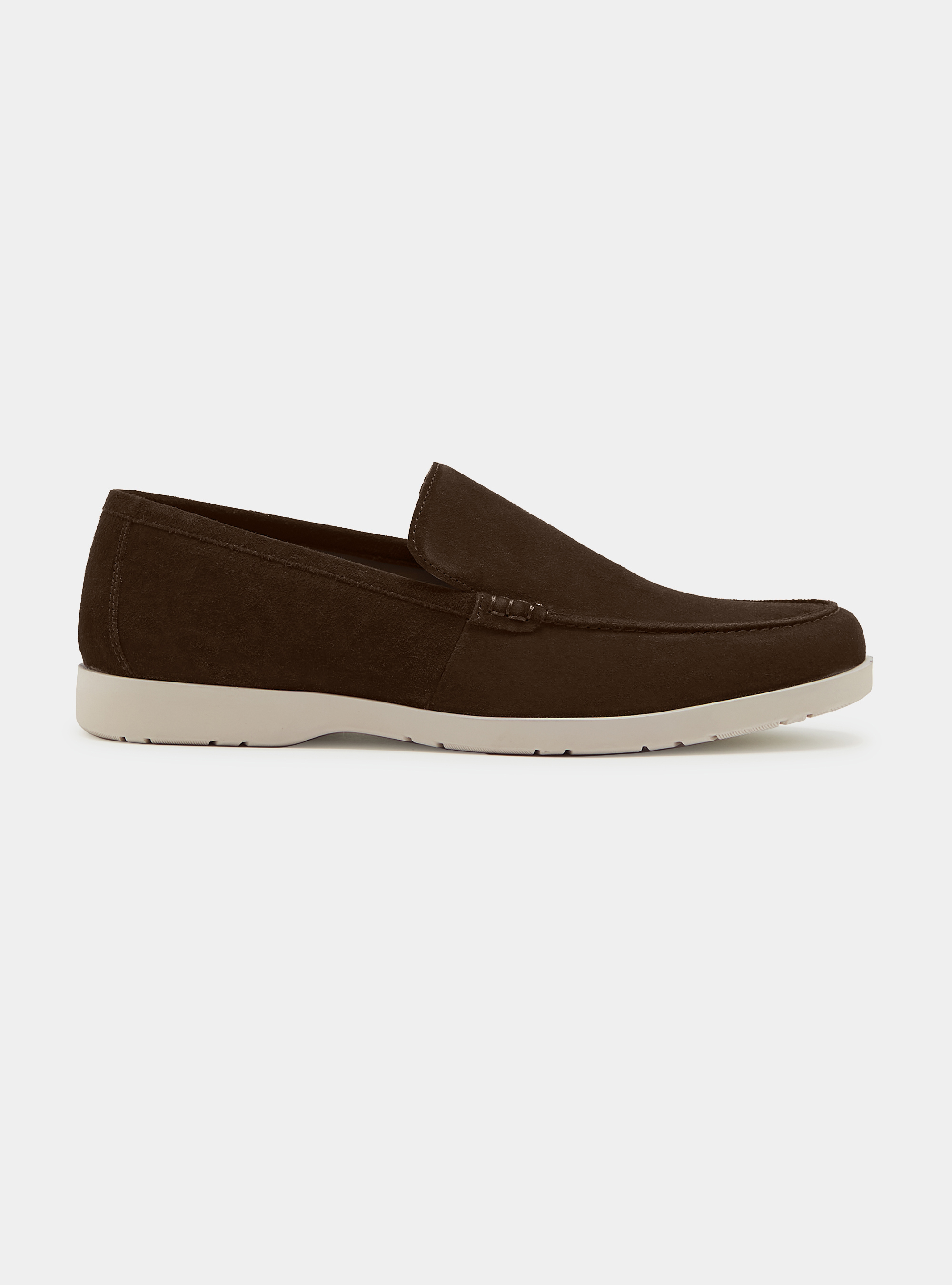 Suede loafers, BROWN