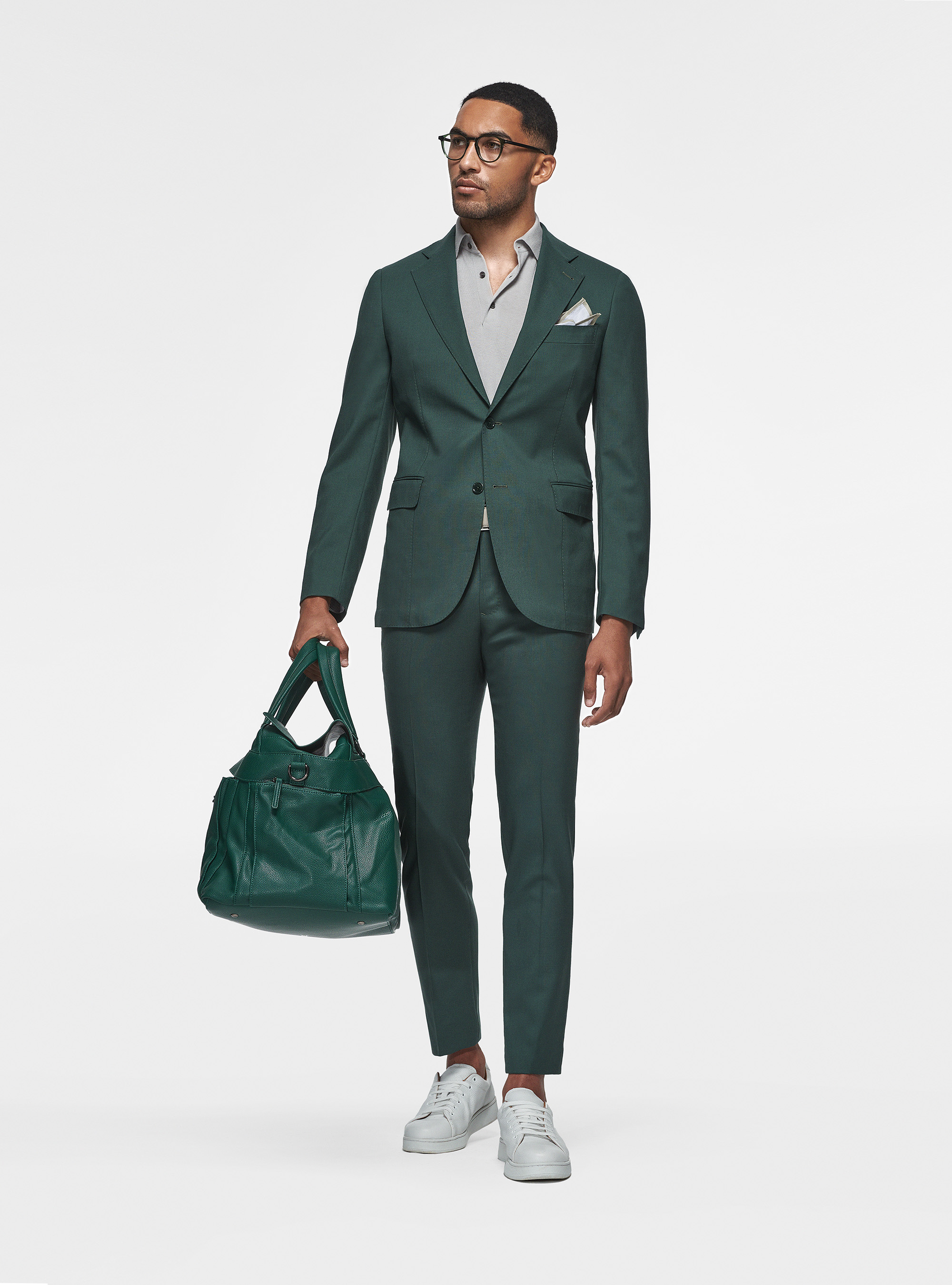 Vitale Barberis Canonico pure wool blazer, GREEN