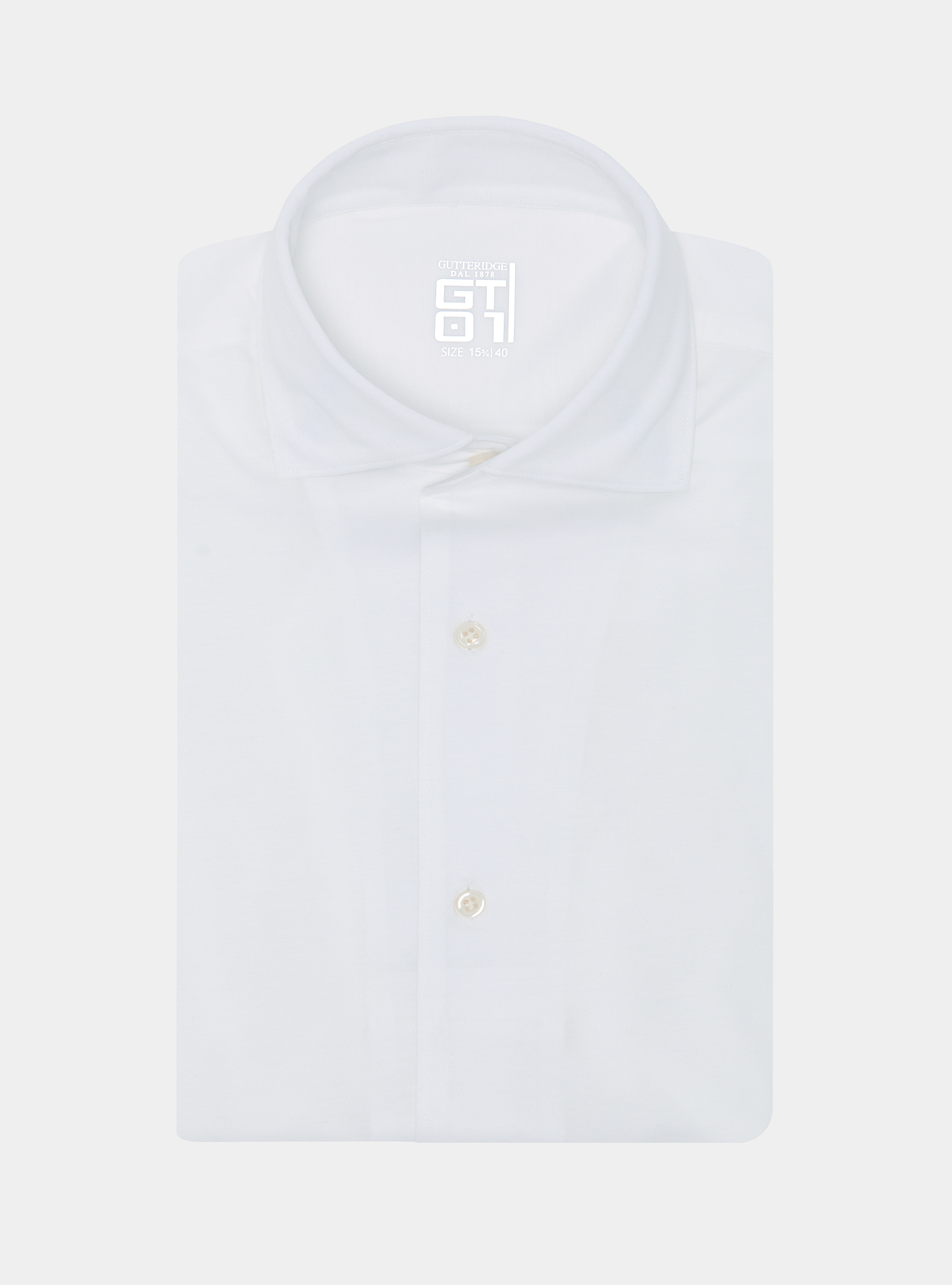 Camicia in jersey misto cotone paramontura, BIANCO