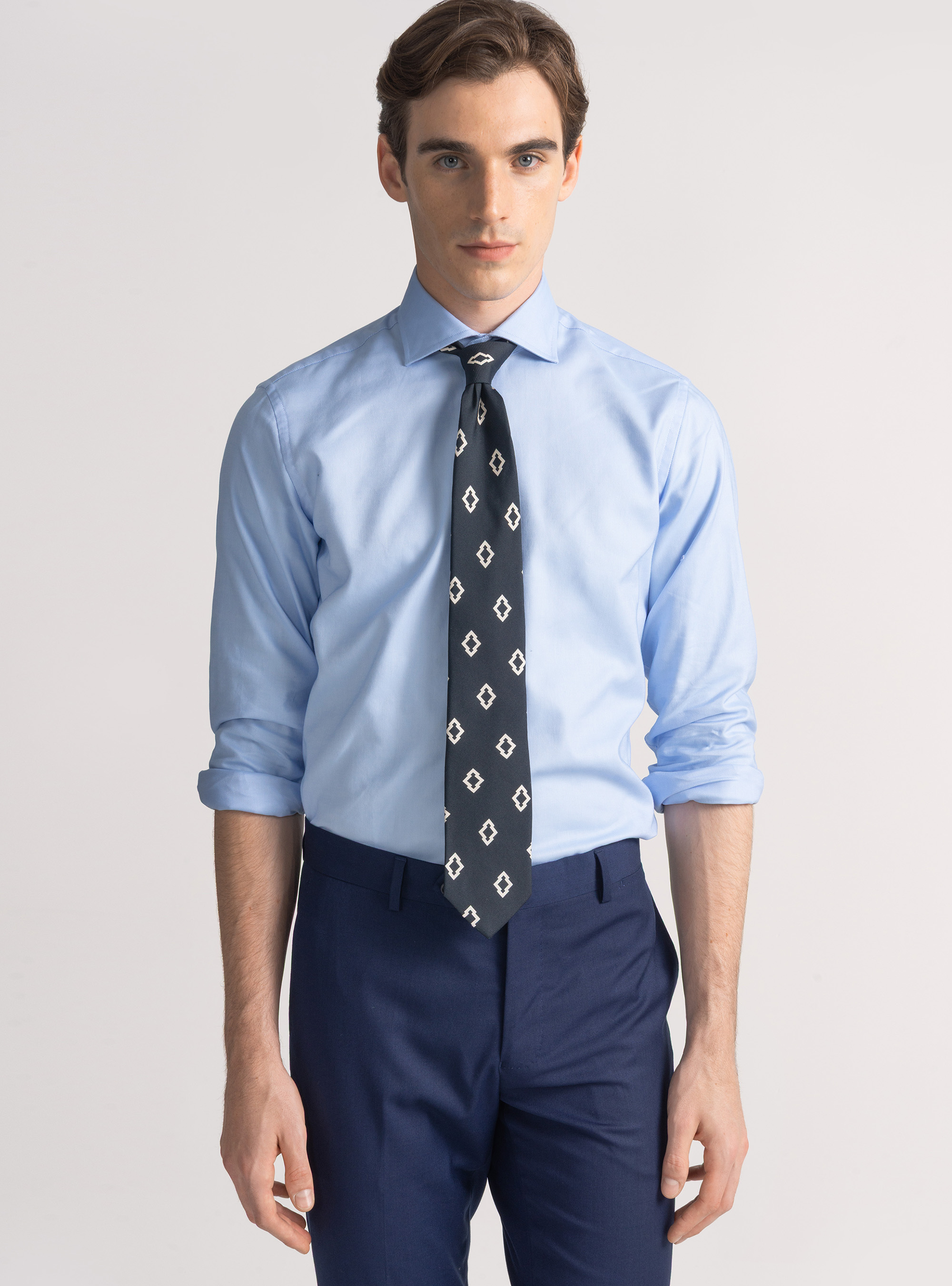 Camicia in cotone oxford, AZZURRO