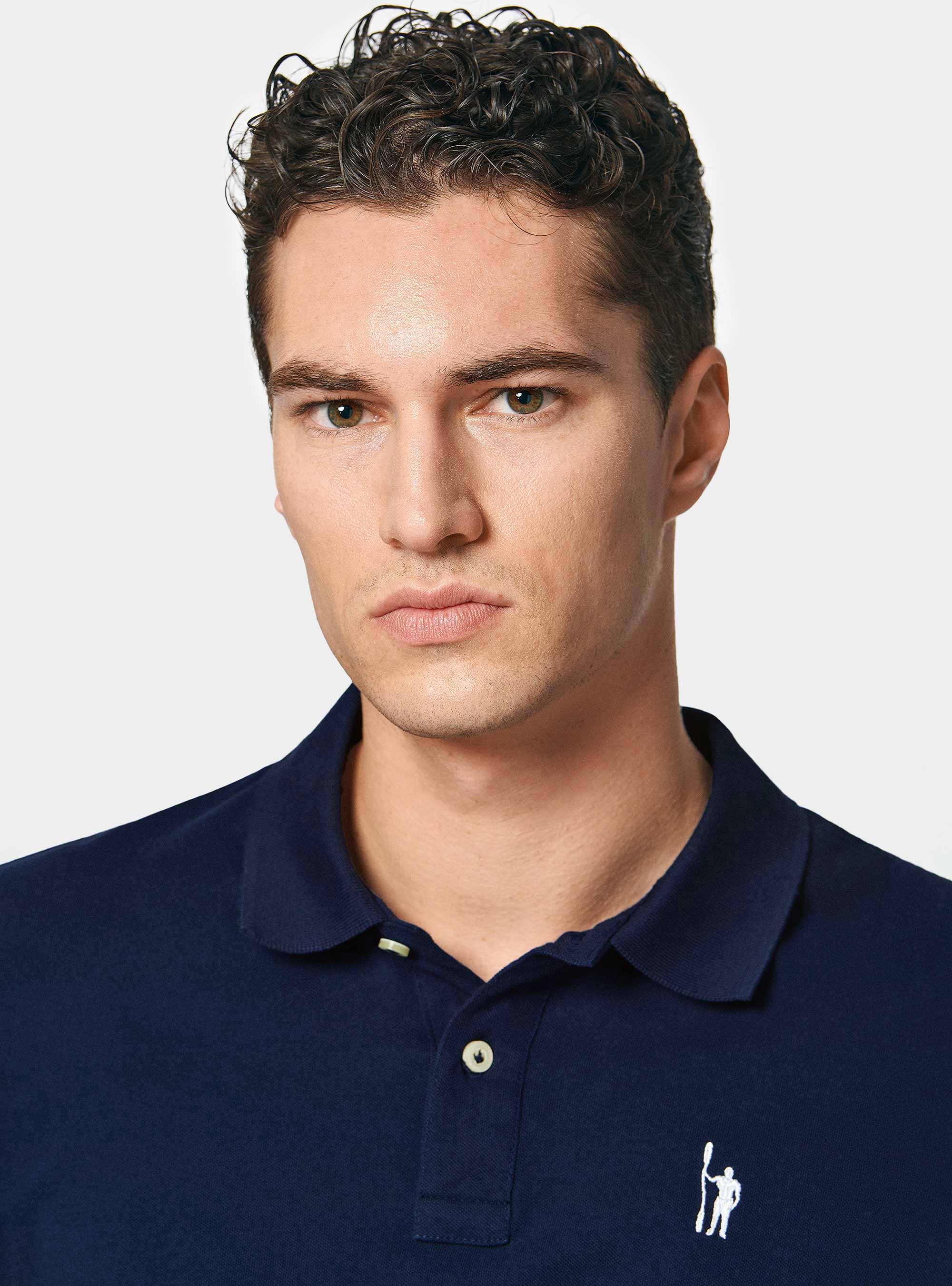 Polo classica in piquet, BLU