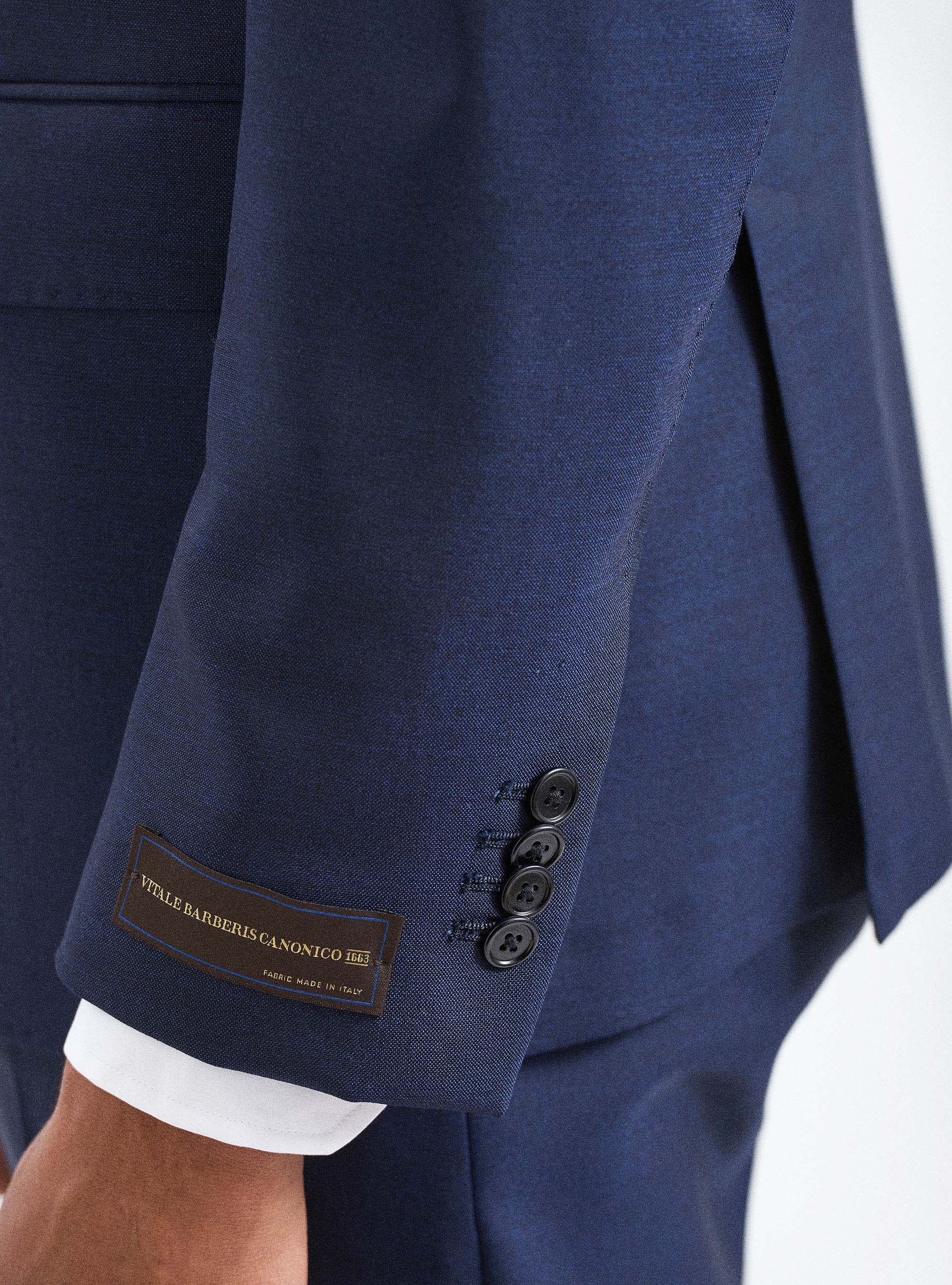 Giacca per abito in pura lana tessuto Vitale Barberis Canonico, BLU NAVY