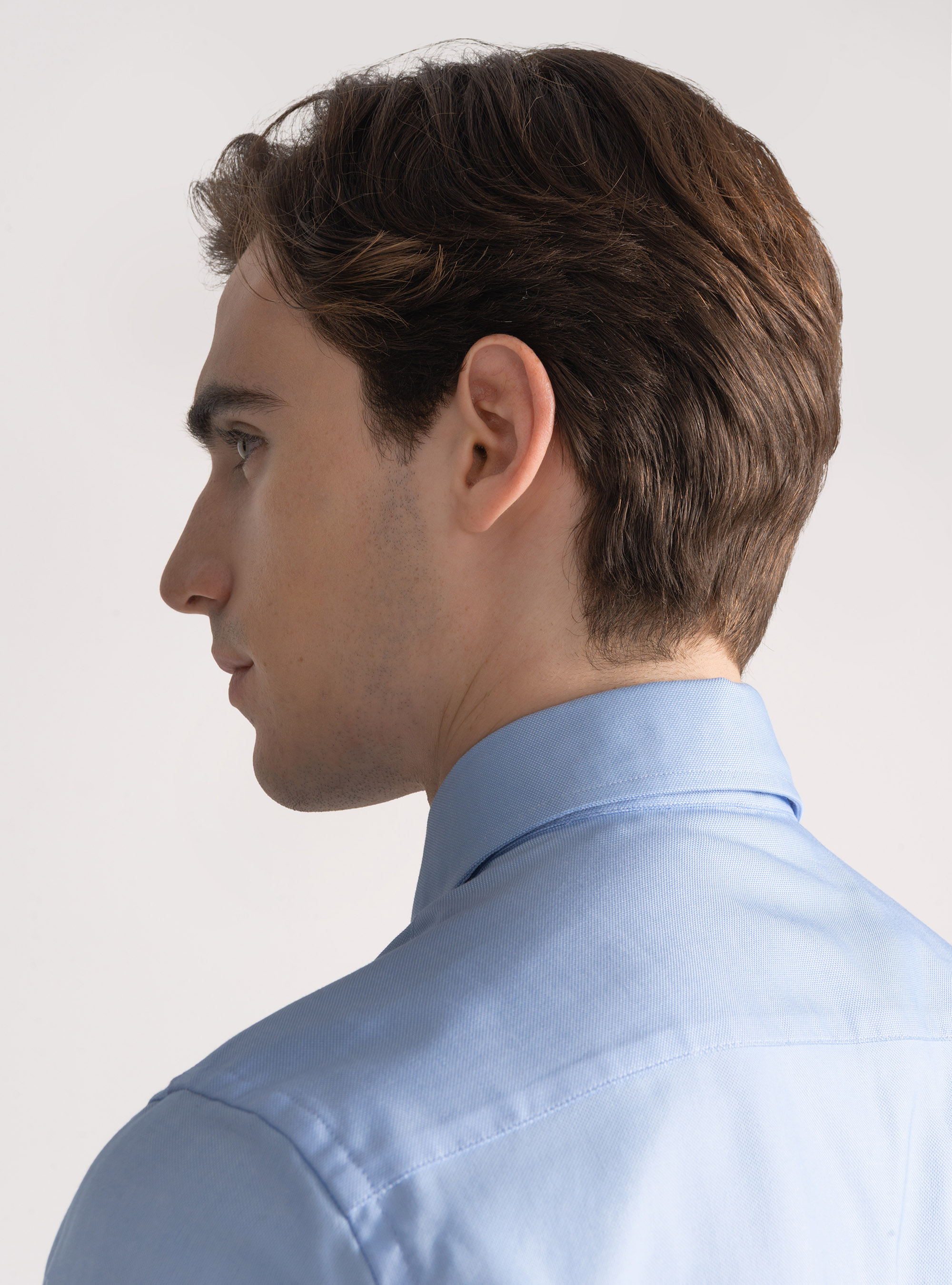 Camicia in cotone oxford, AZZURRO