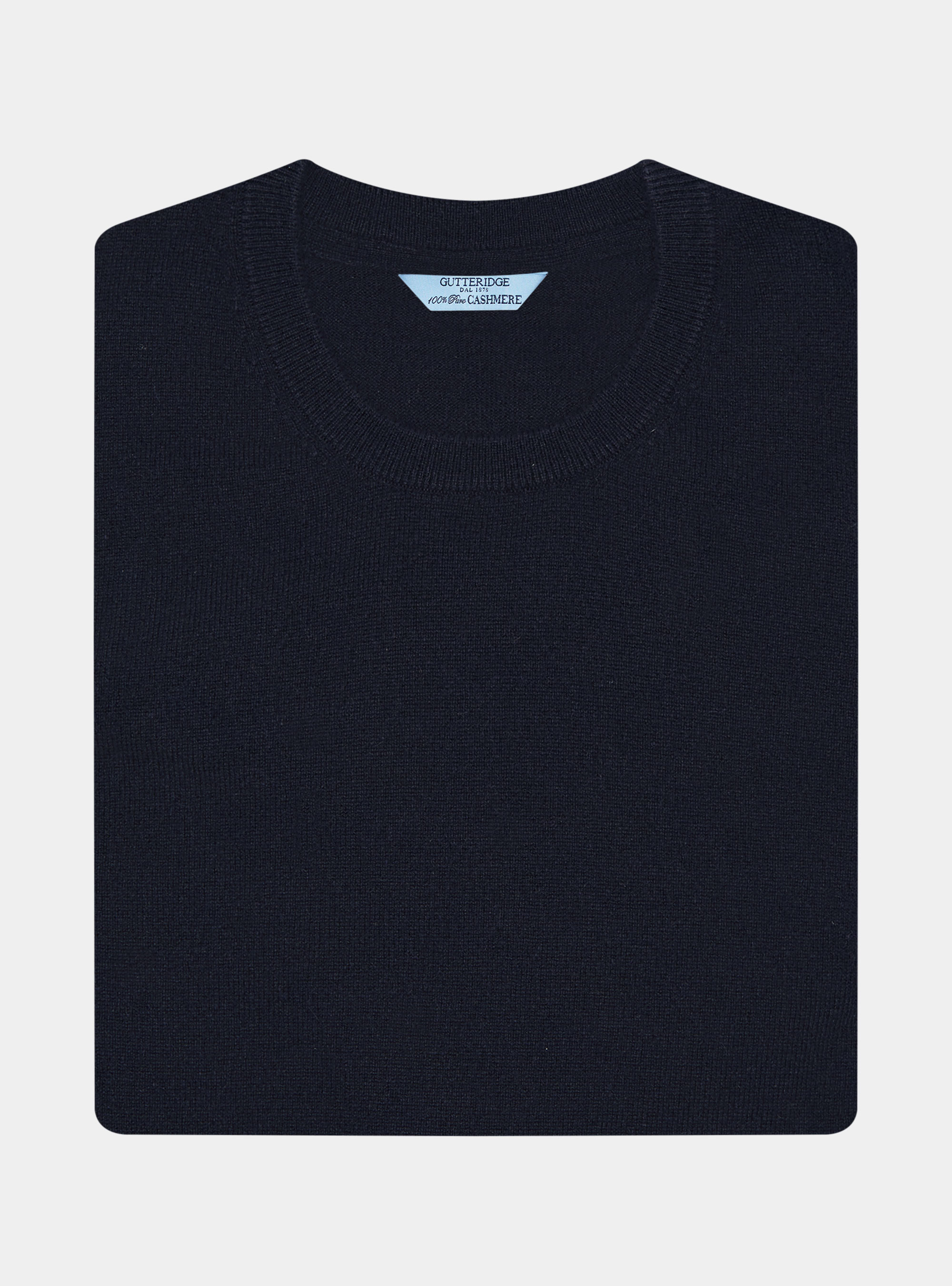 Cashmere crew-neck sweater, NAVY BLUE