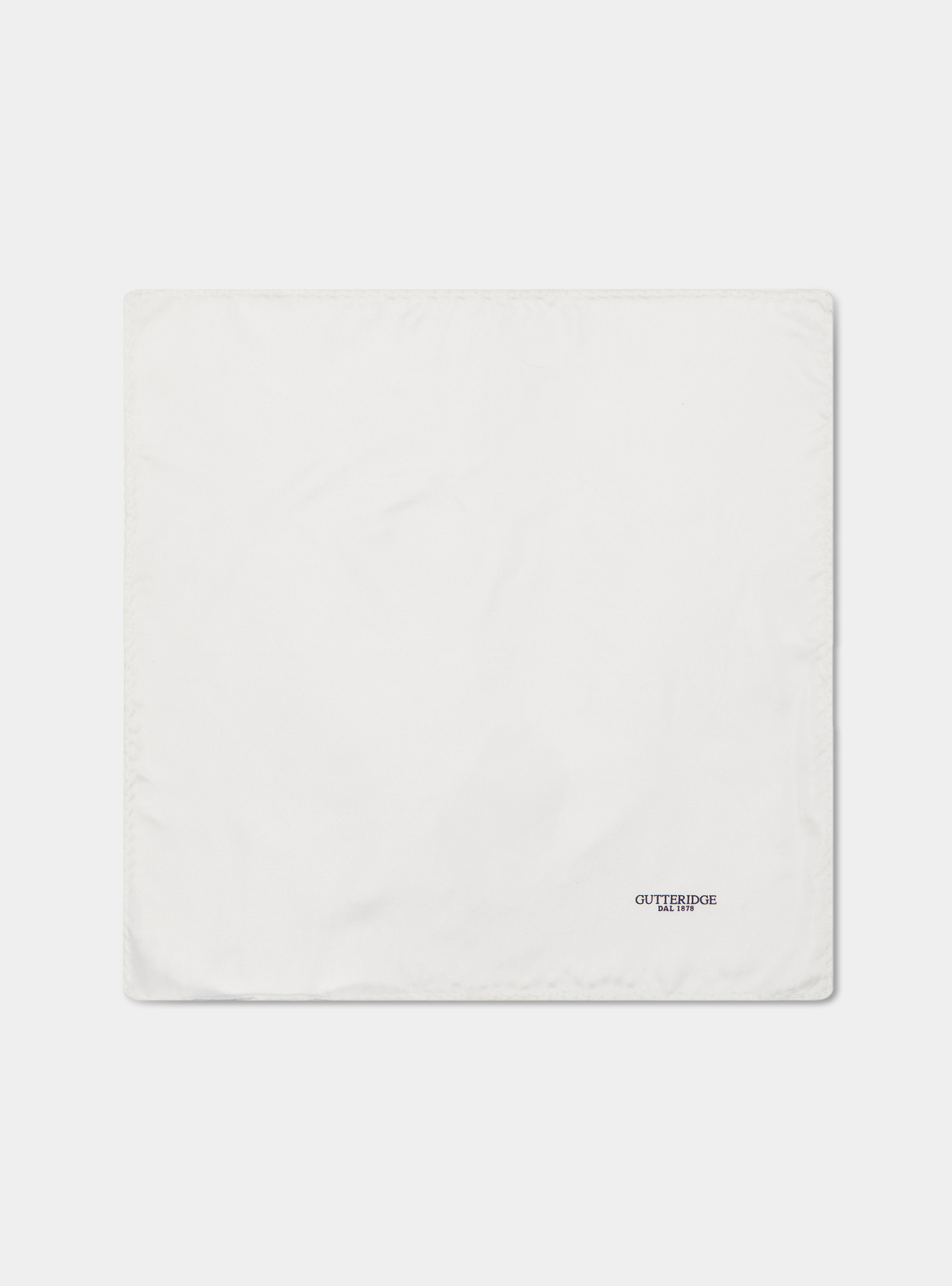 White Silk Pochette with Logo, WHITE