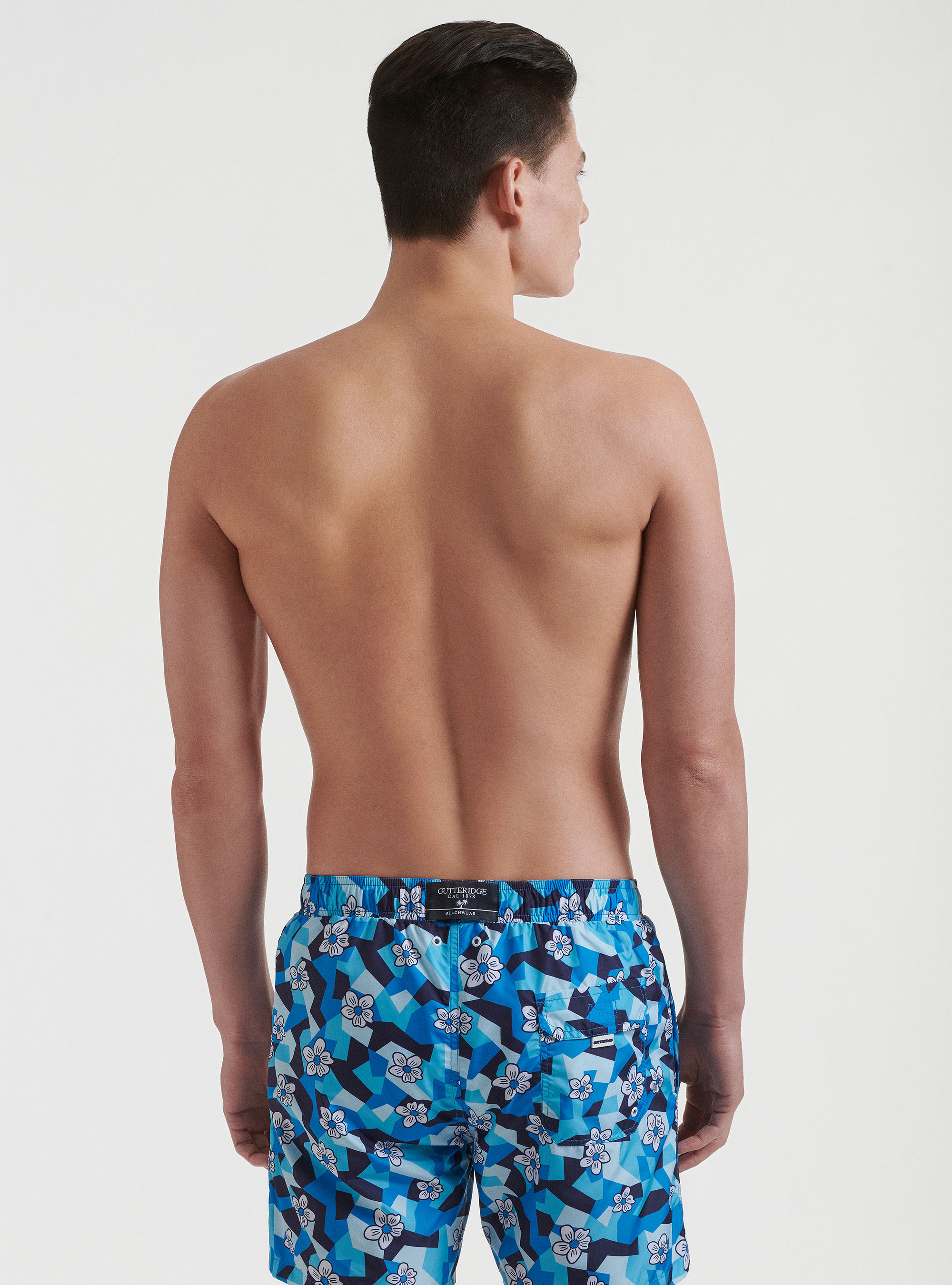 Flower patterned swimwear, TURCHESE 0258C