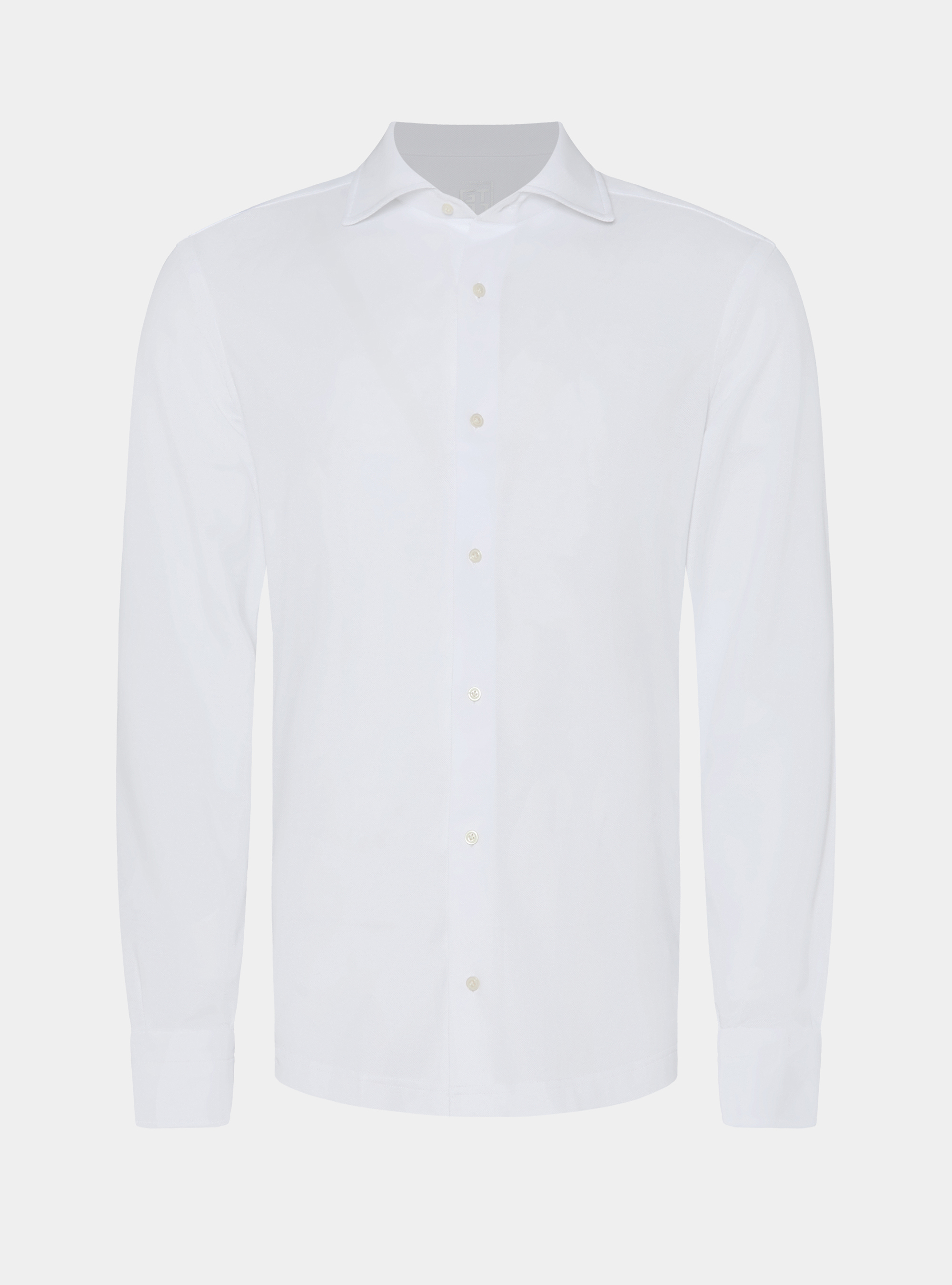 GT01 pique cotton blend polo shirt, WHITE
