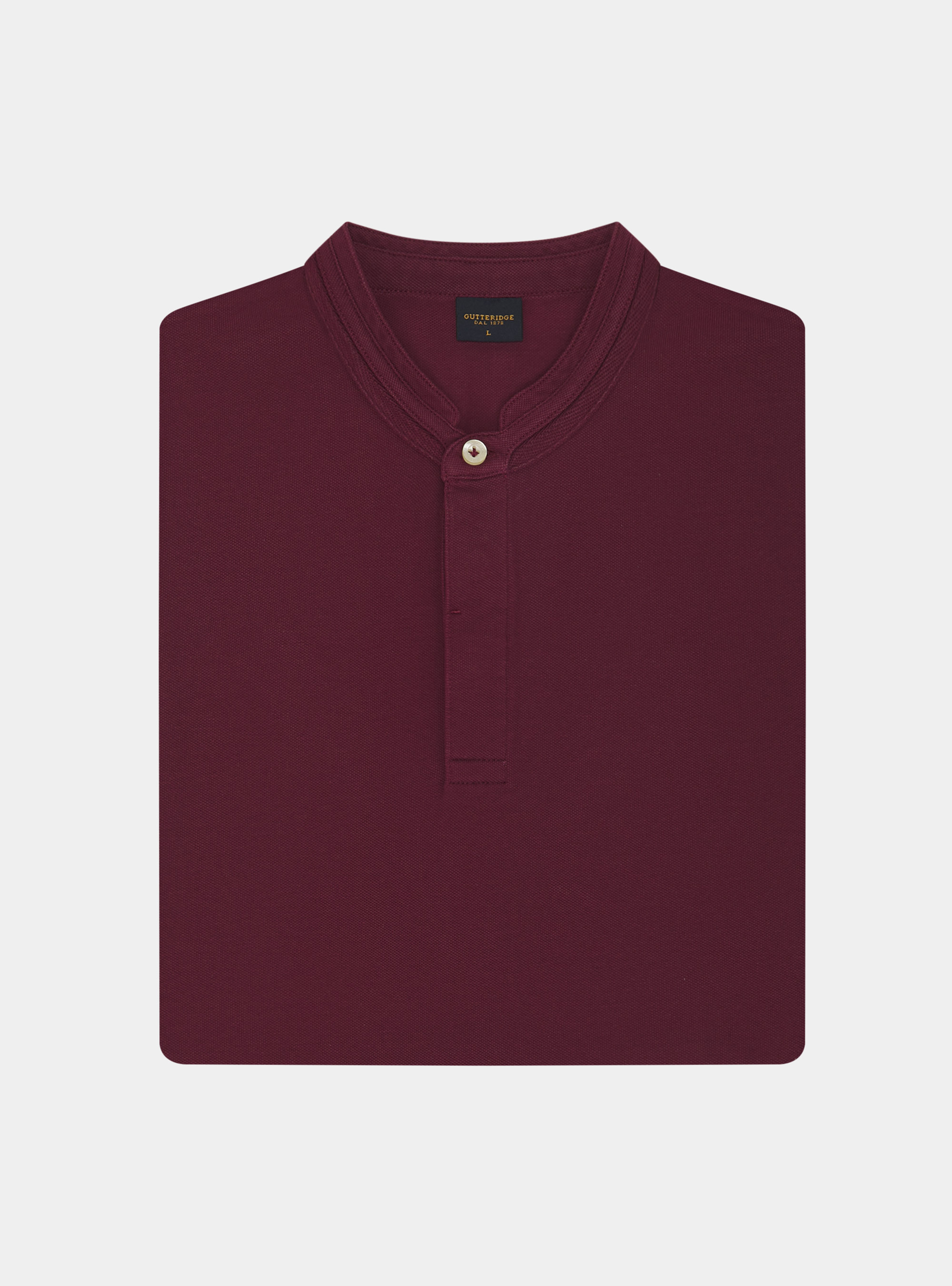 Korean piqu&eacute; polo shirt, BORDEAUX