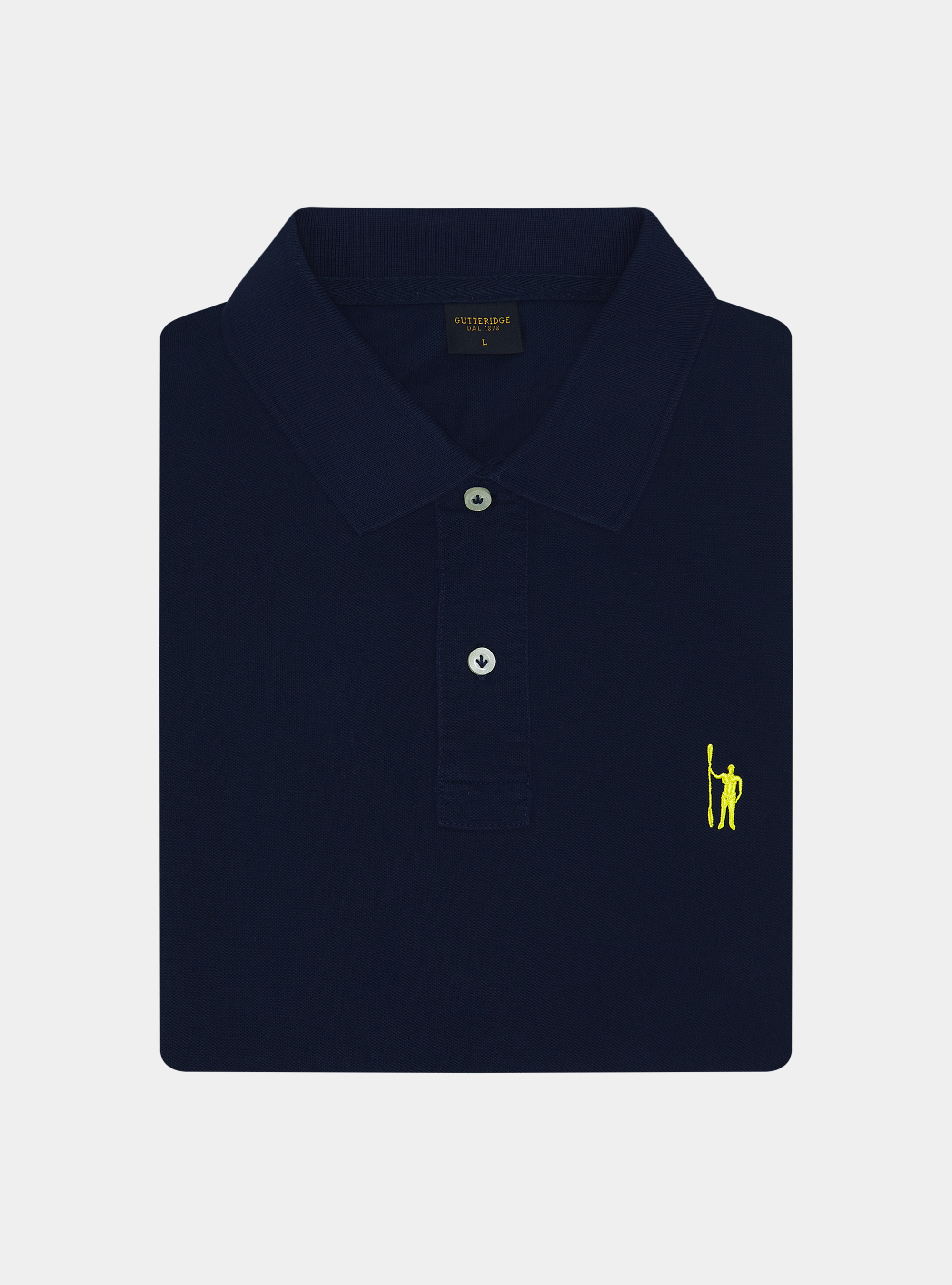 Piqu&eacute; polo shirt with embroidery, BLUE