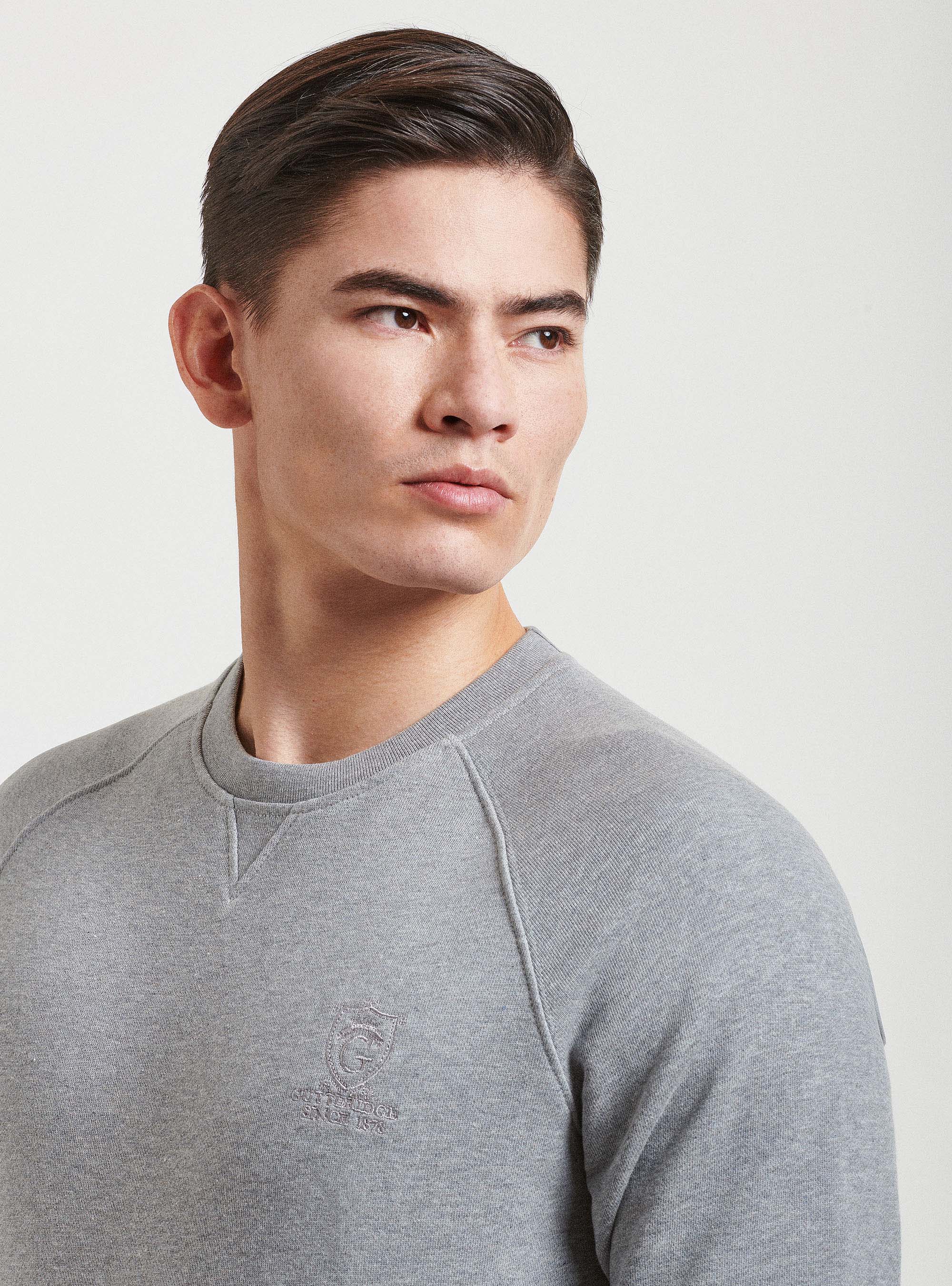 Sweat-shirt unicolore, GRIS CLAIR M&Atilde; LANG&Atilde;