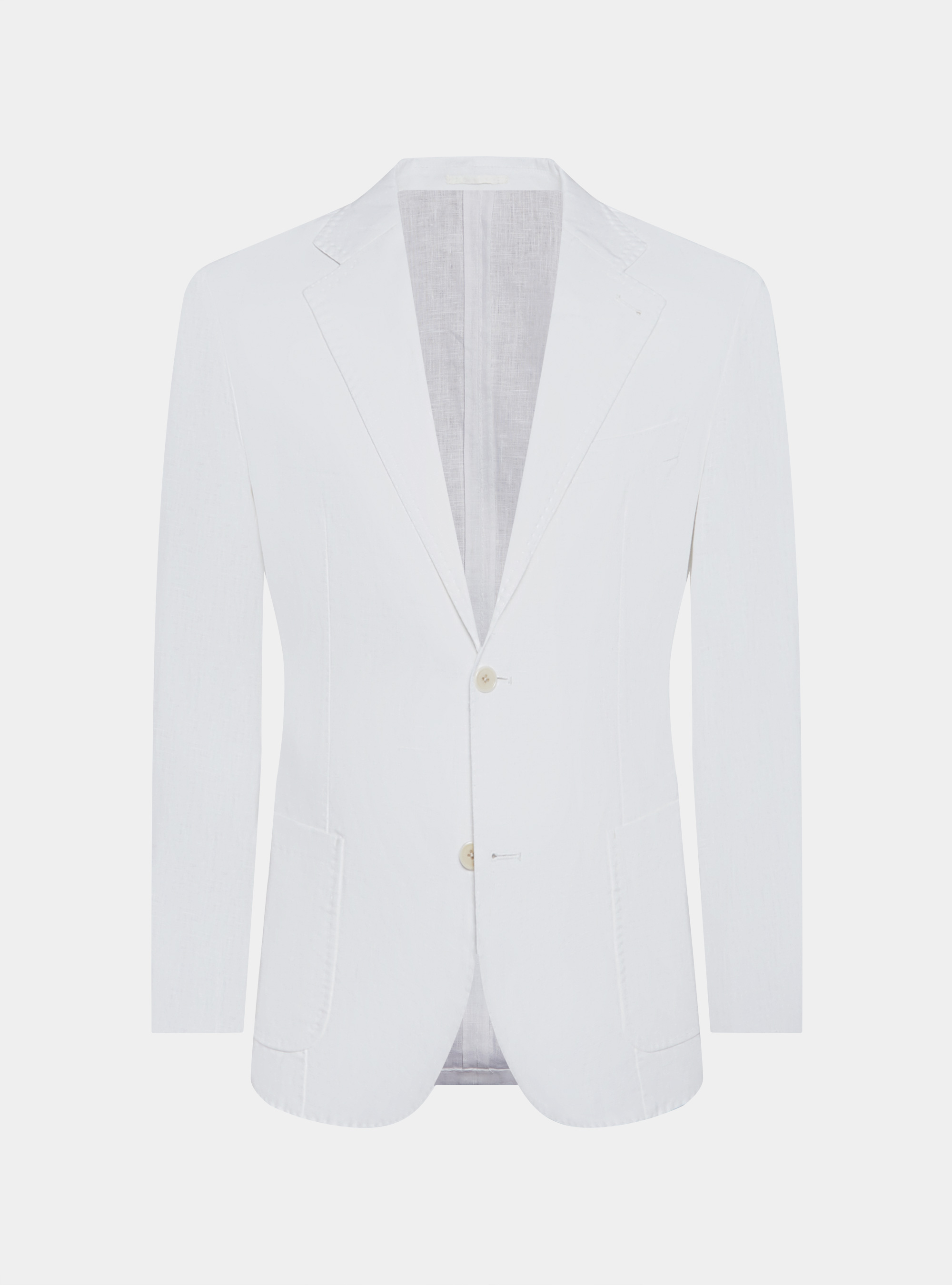 Pure linen suit blazer, WHITE