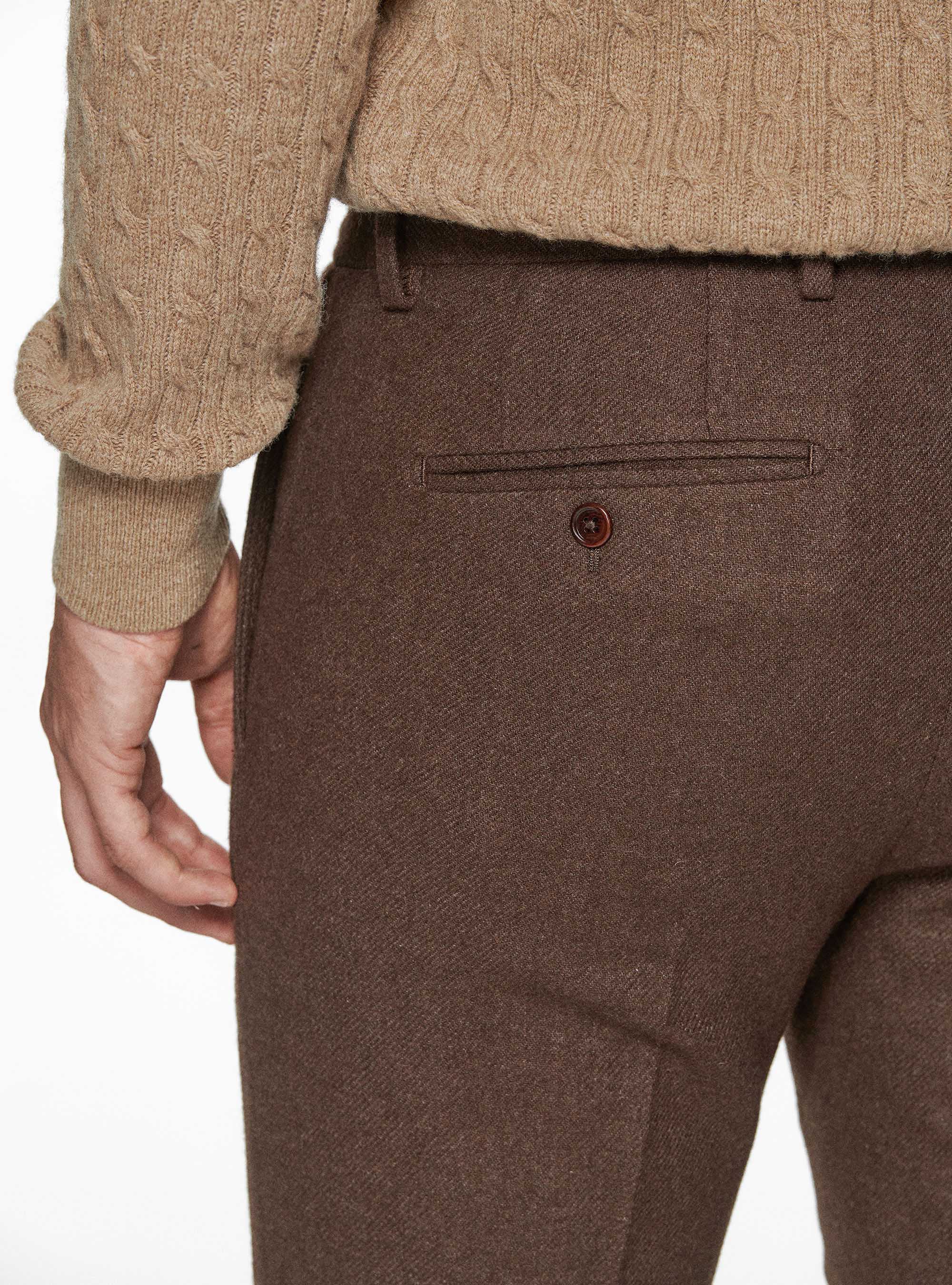 Flannel trousers, BROWN