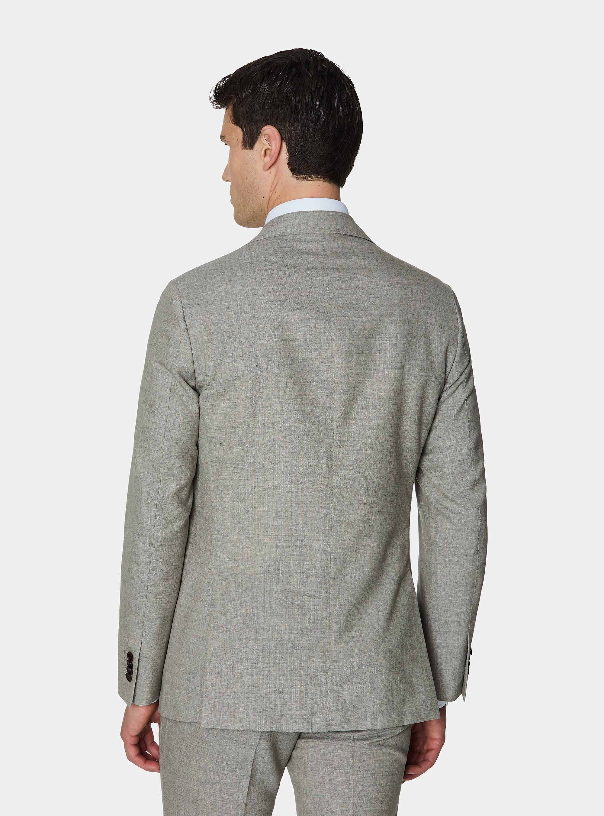 Vitale Barberis Canonico pure wool suit blazer, ECRU