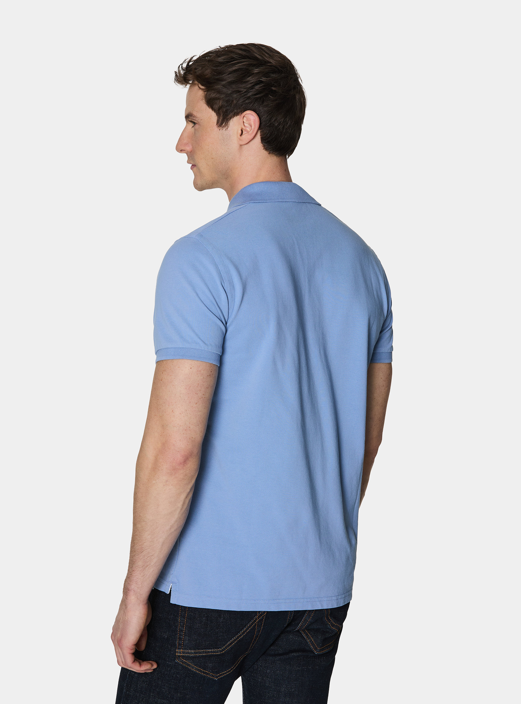 Polo classique en piqu&eacute;, BLEU CIEL