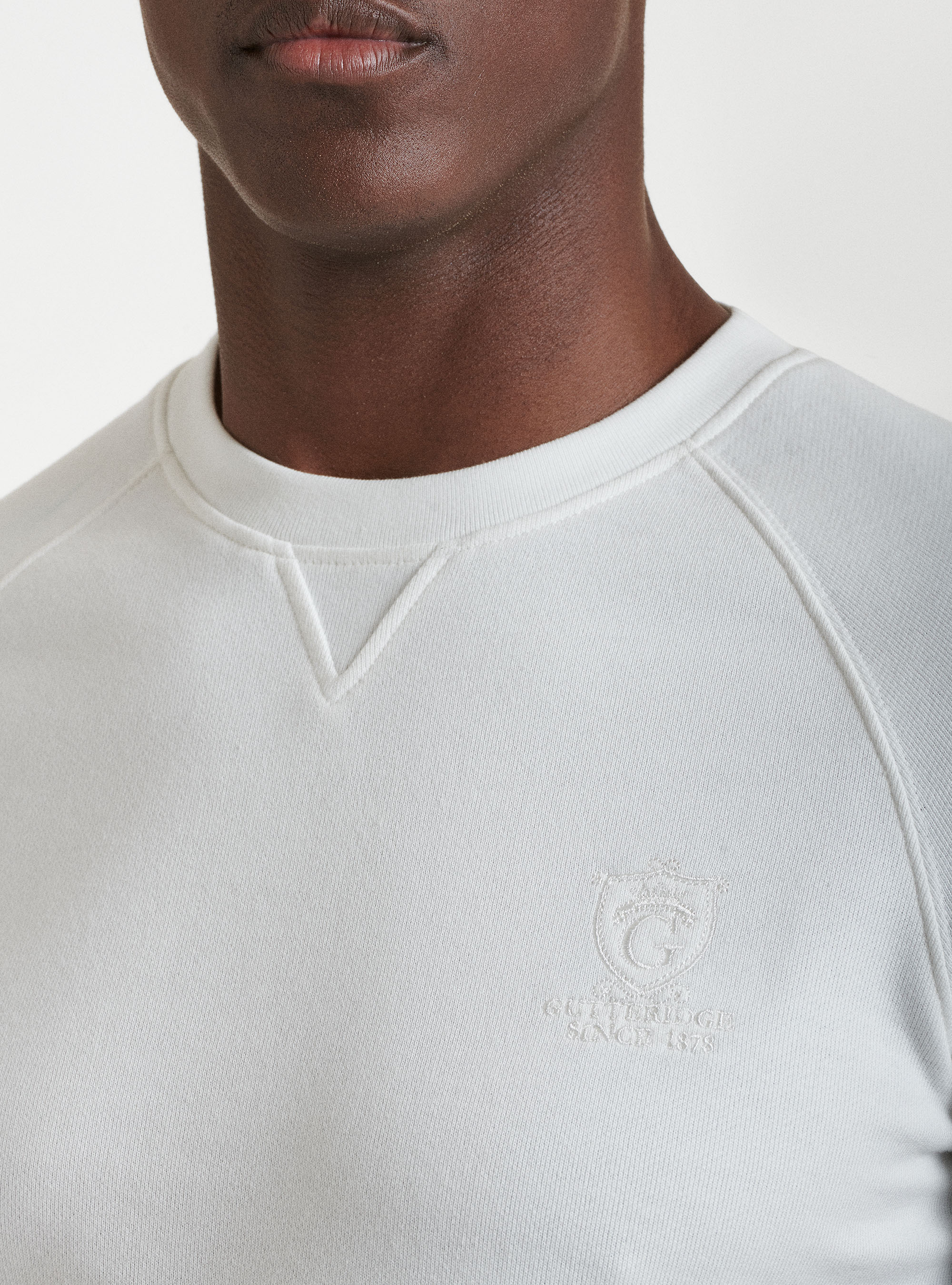 Solid-colour sweatshirt, WHITE