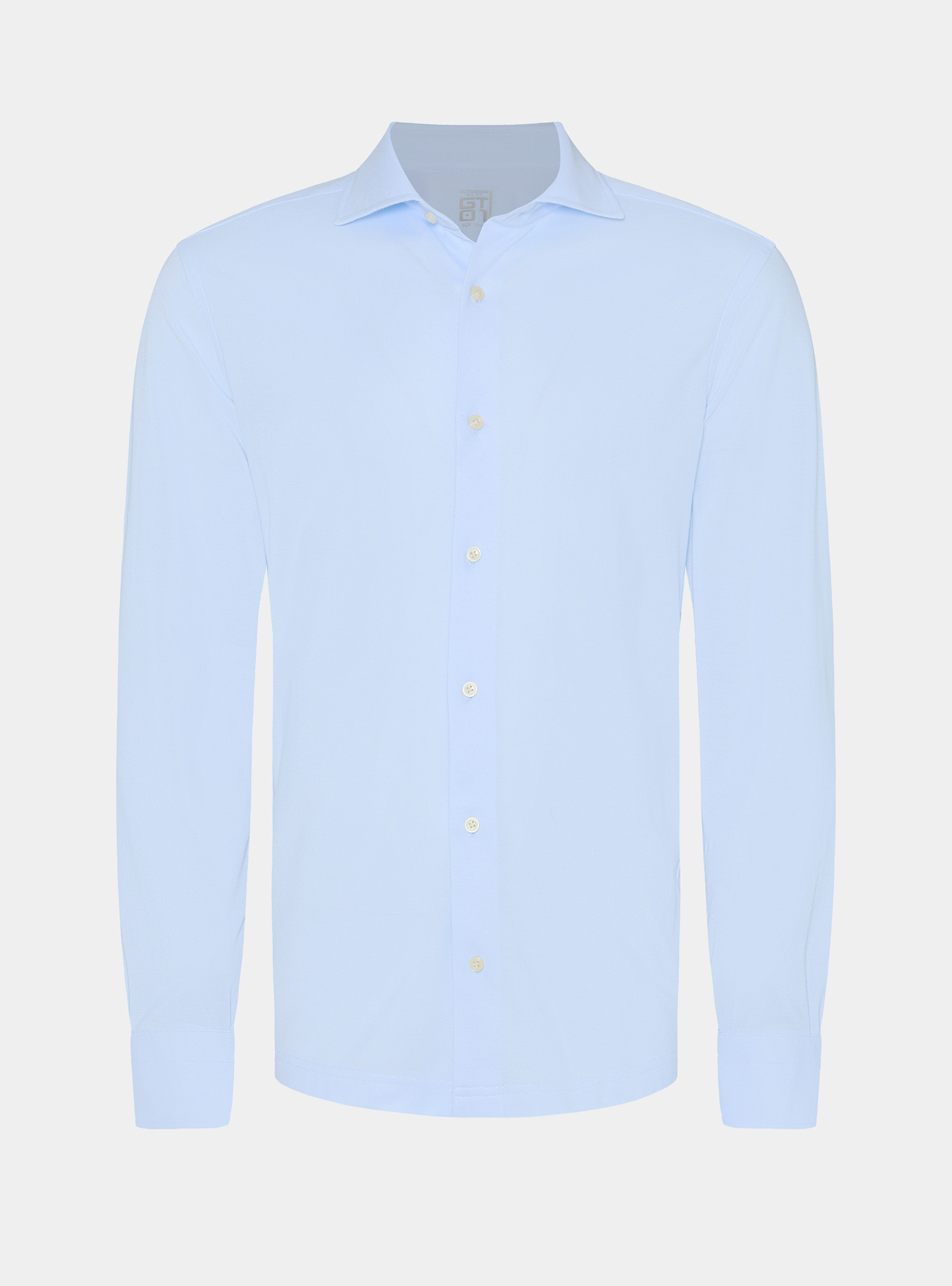 GT01 pique cotton blend polo shirt, LIGHT BLUE