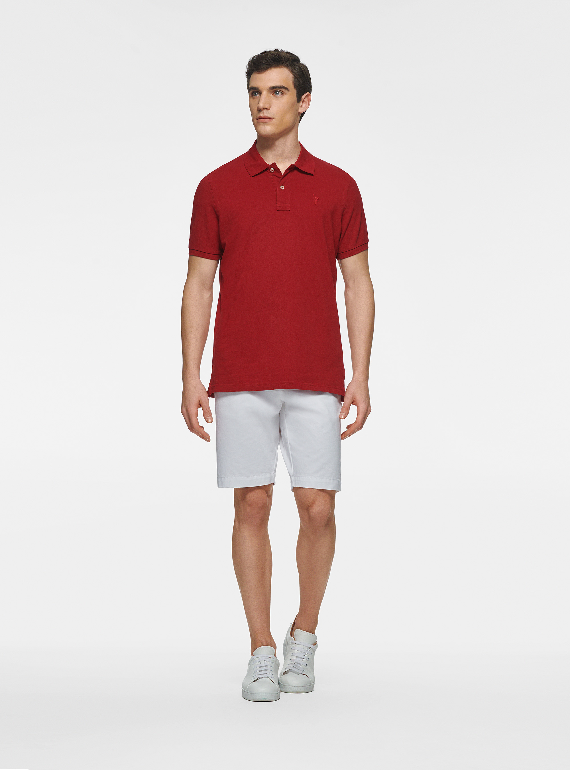 Polo classica in piquet, ROSSO