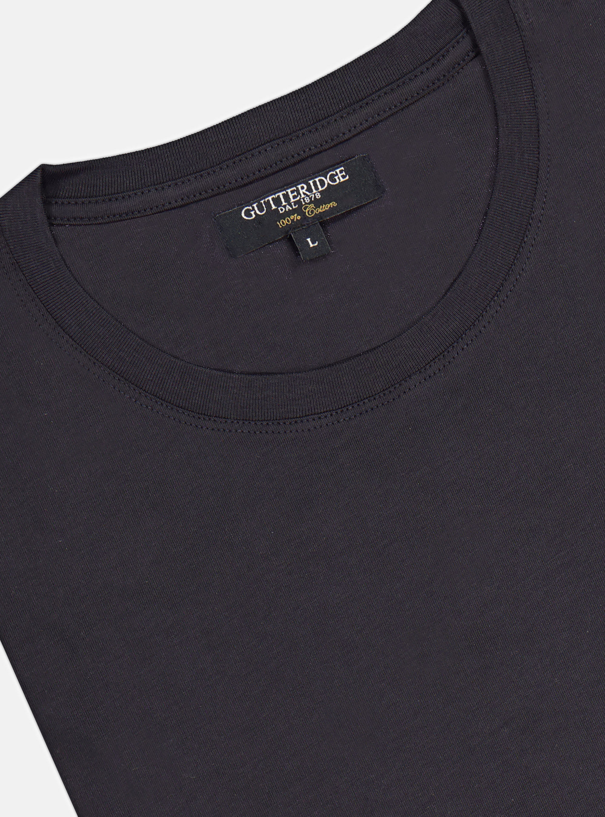 Cotton jersey half sleeve t-shirt, NAVY BLUE