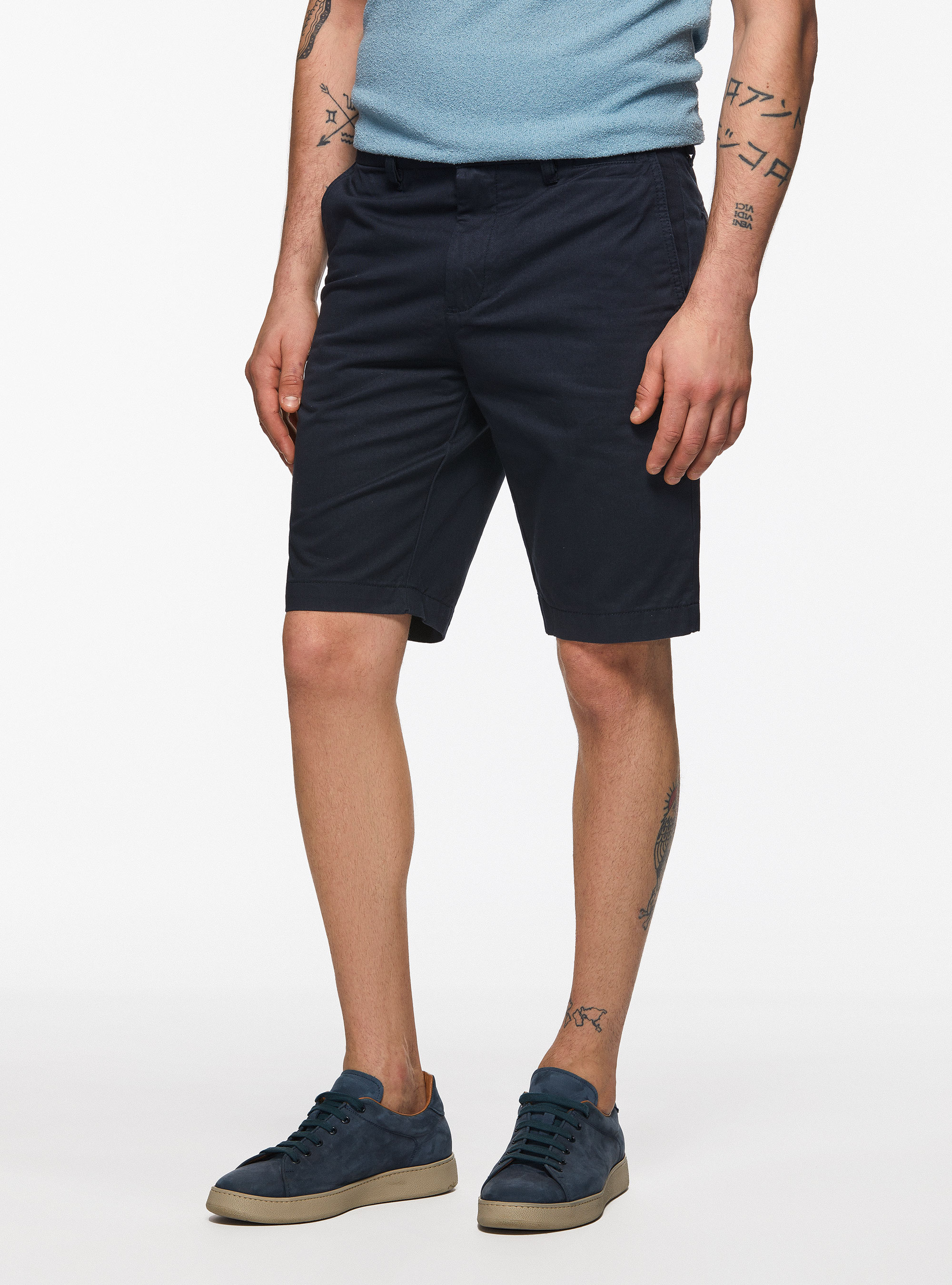 Bermudas de sarga, AZUL MARINO