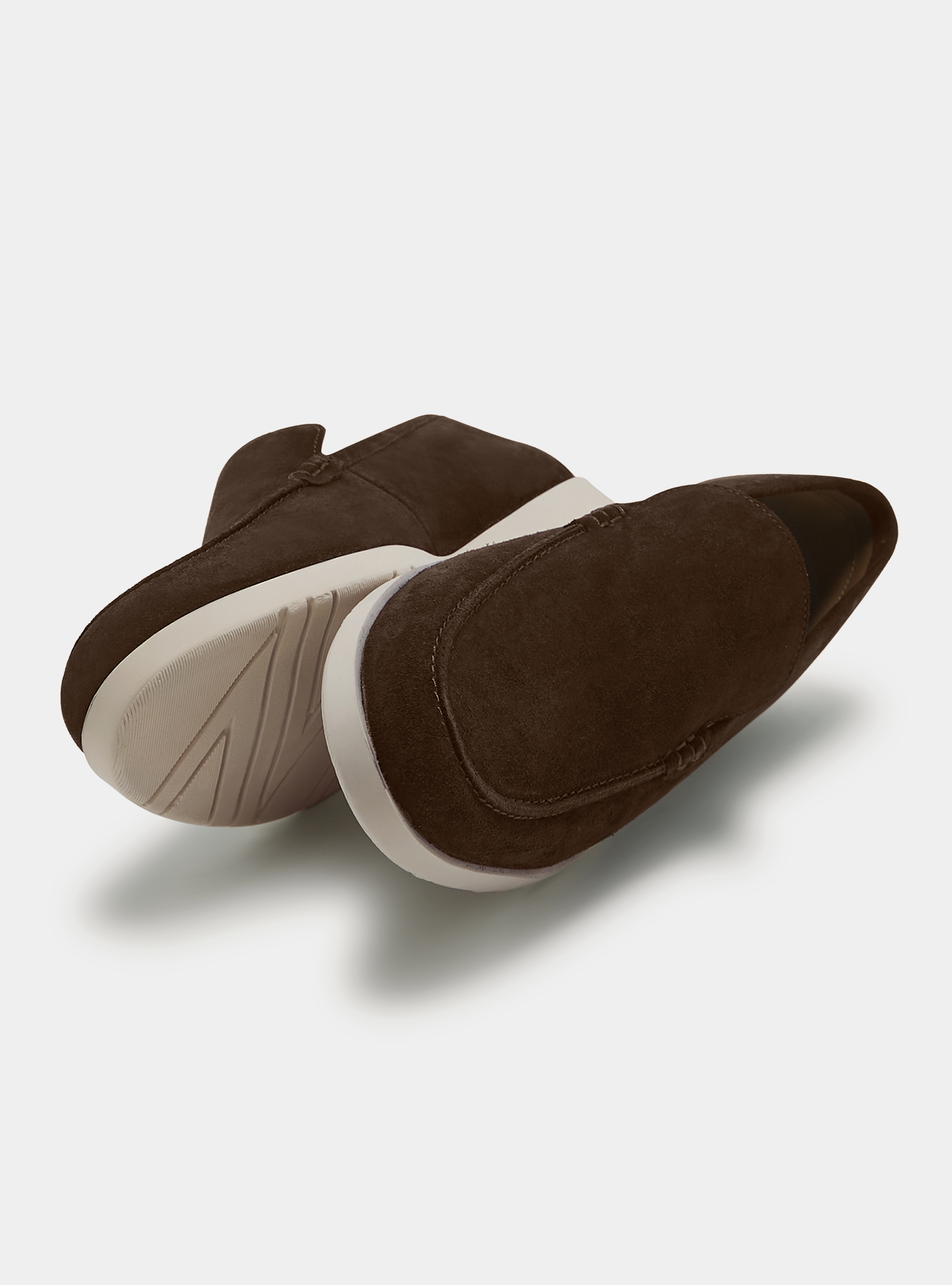 Suede loafers, BROWN