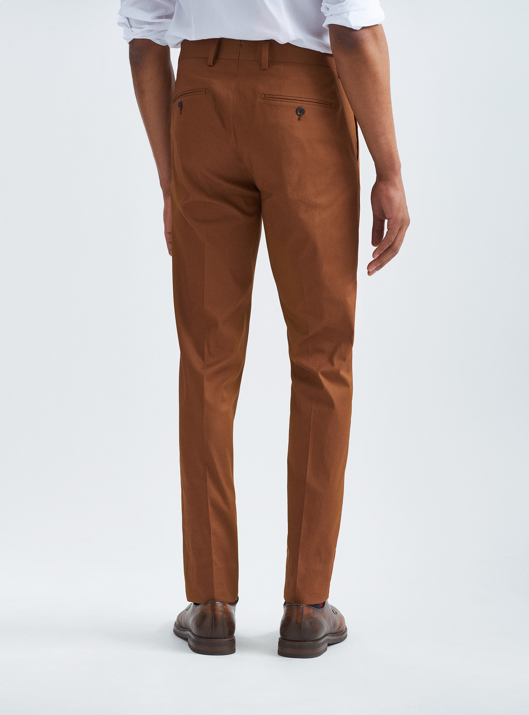 Armoured stretch cotton suit trousers, MULTICOLOR
